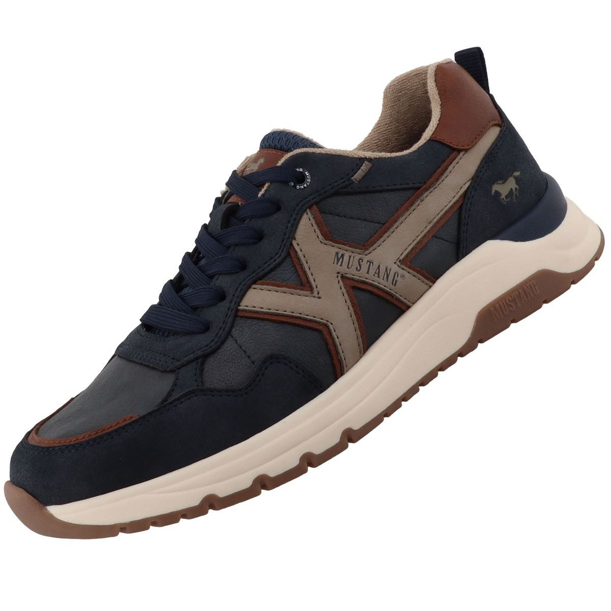 Mustang Shoes 26M0291006-navy Schnürschuh Sportiver Freizeitschuh mit wärmendem Frotteefutter