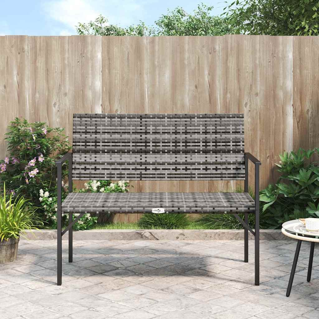 Gartenbank 2-Sitzer-Grau 109 x 62 x 88 cm