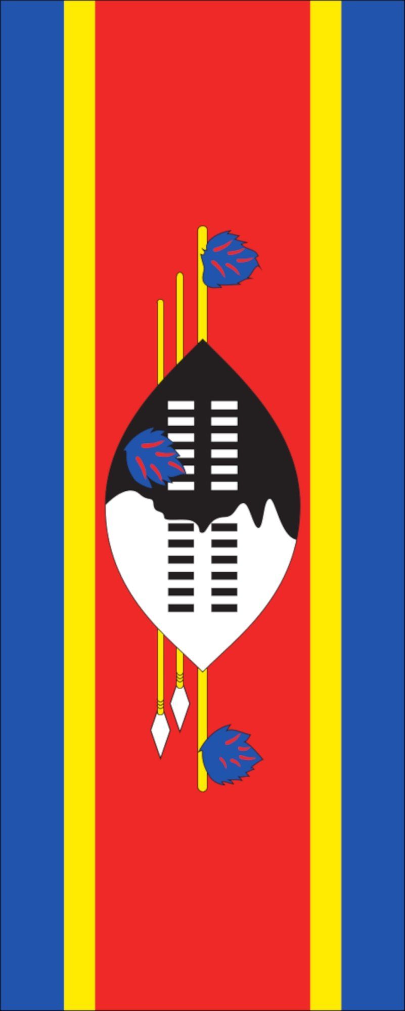 flaggenmeer Flagge Flagge Swasiland 110 g/m² Hochformat