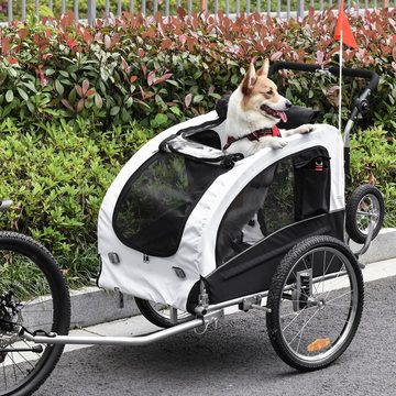 PawHut Fahrradhundeanhänger Hunde-Fahrradanhänge