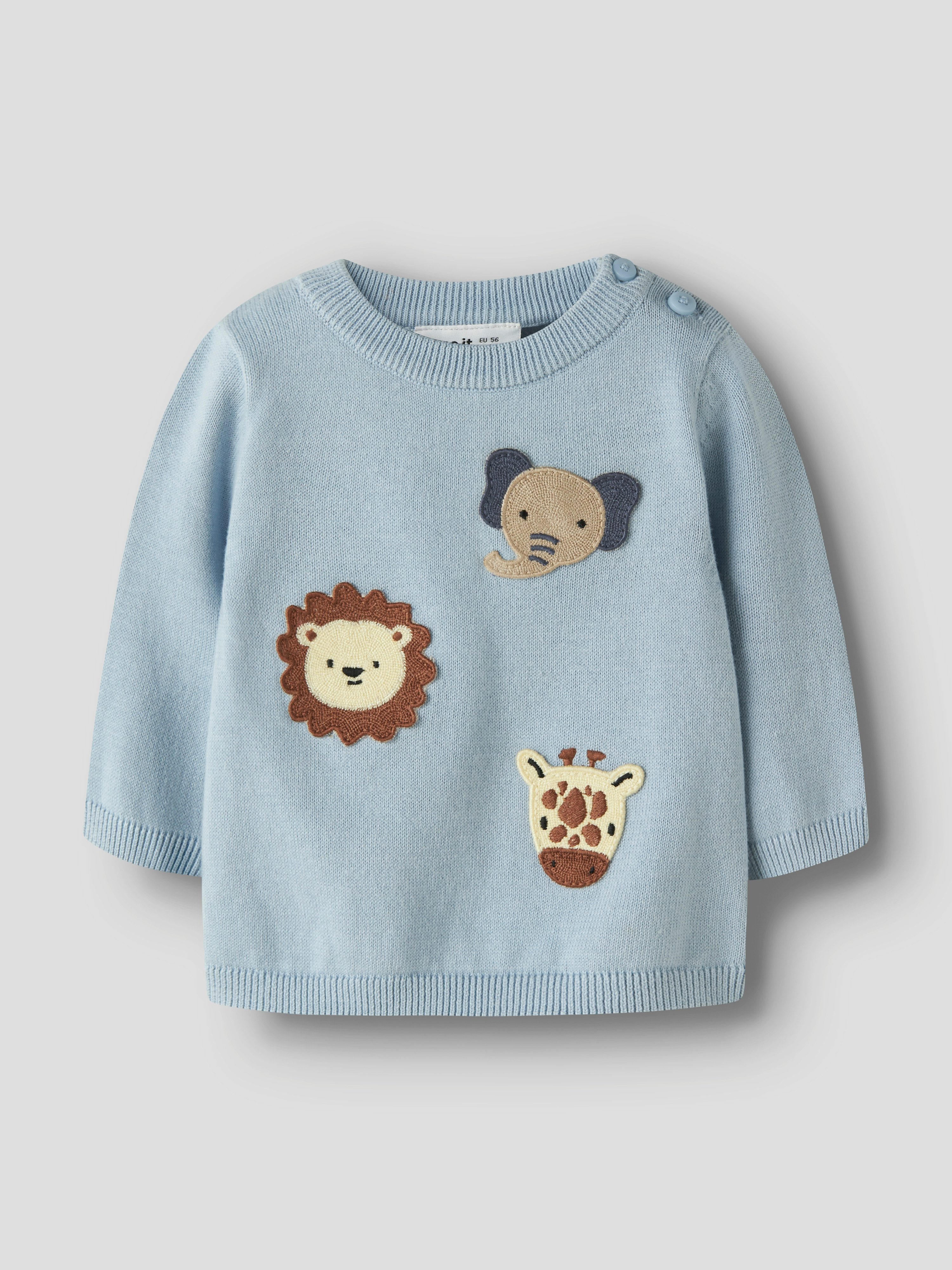 Name It Strickpullover NBMHAPS LS KNIT Baumwolle, regular fit