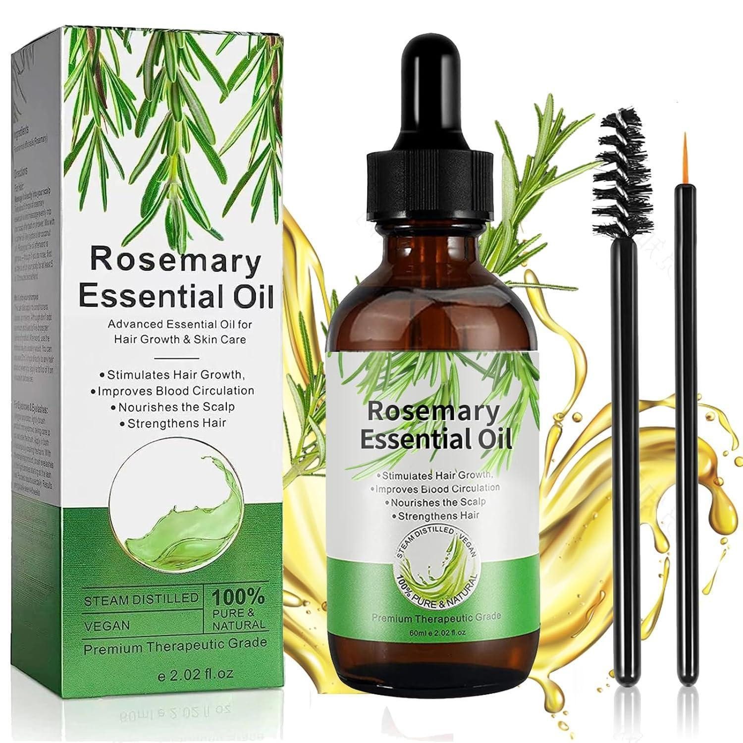 LuxusKollektion Kopfhaut-Pflegeöl Rosmarinöl Haare Haarwuchs Wimpern Kopfhaut 60ml 29.5 ml (2er Pack)