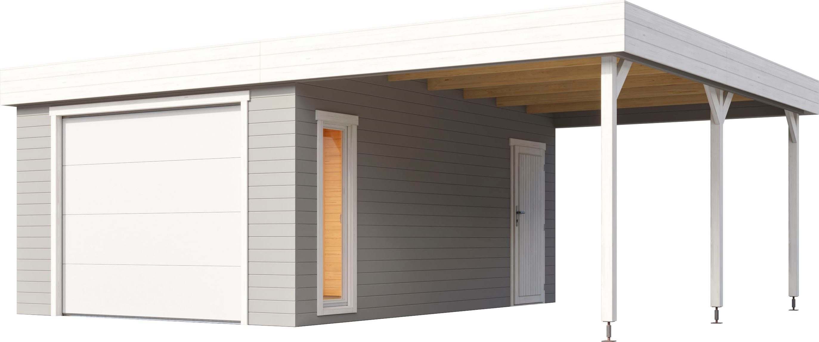 LASITA MAJA Garage Bahamas (Set, Mit zusätzliche Eingang), Garage + Sektionaltor