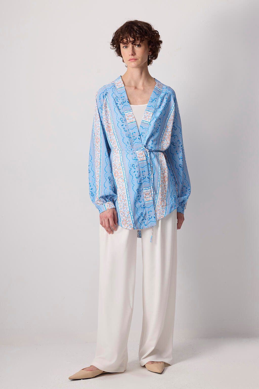touche prive Maxikleid Gemusterter Oversize-Kimono