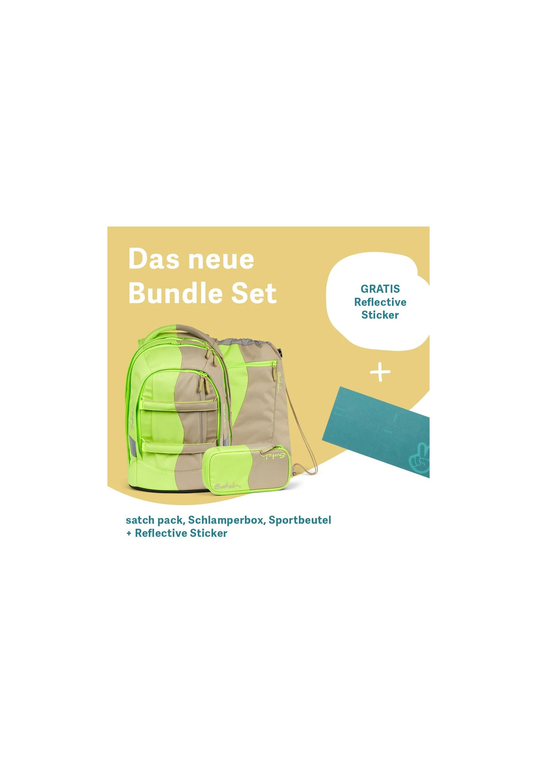 Satch Schulranzen pack Bundle (4-tlg., 4-teiliges Set), größenverstellbares Rückensystem
