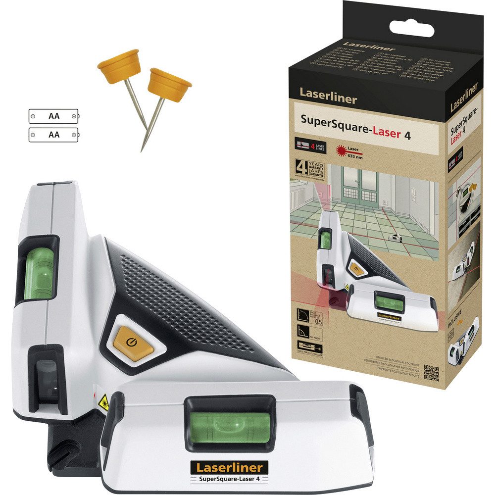 LASERLINER Nivelliergerät Laserliner SuperSquare-Laser 4 Bodenlinienlaser, (SuperSquare-Laser 4)