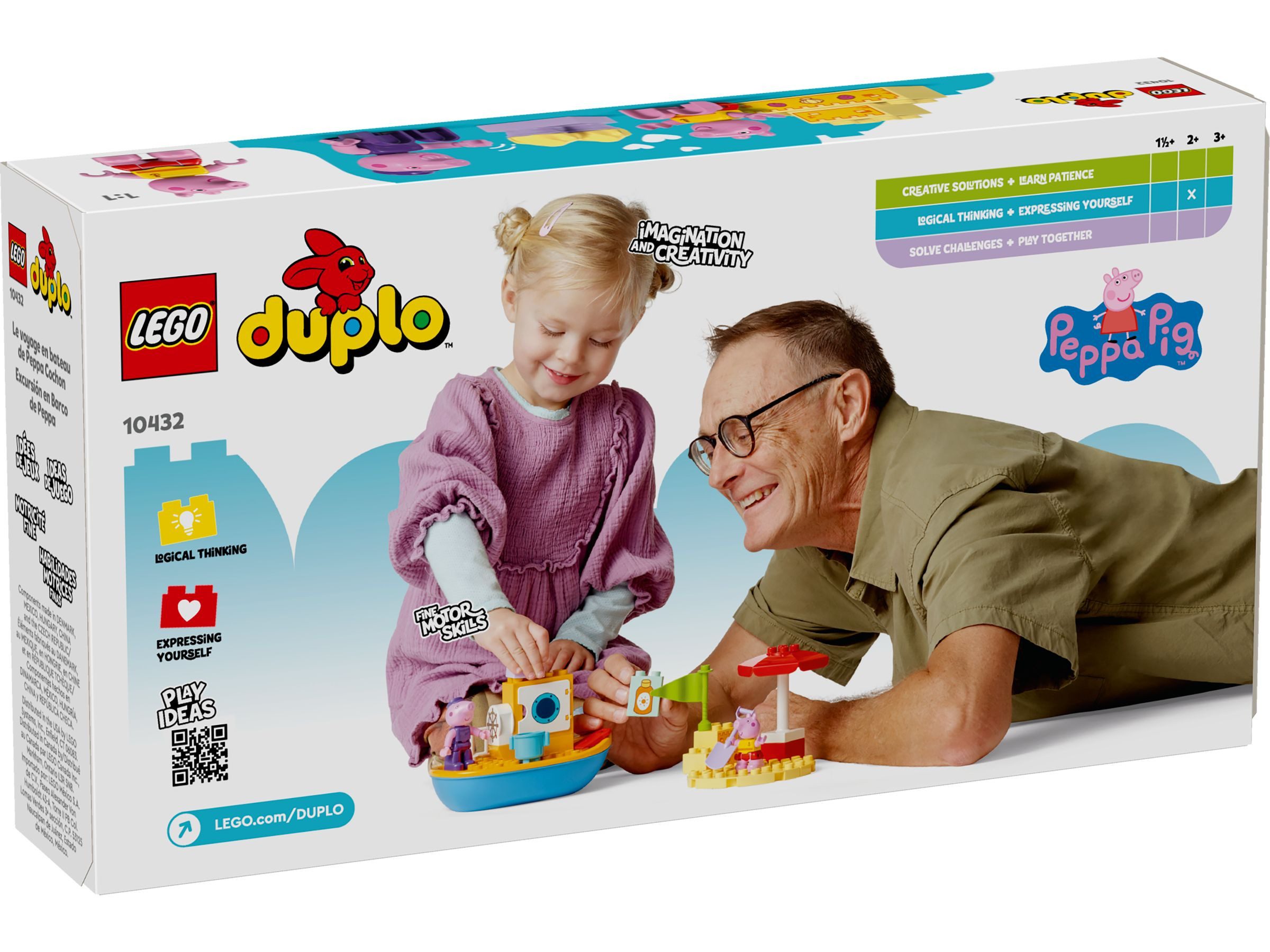 LEGO® LEGO® DUPLO® 10432 Peppas Bootsausflug Konstruktionsspielsteine, (23 St)