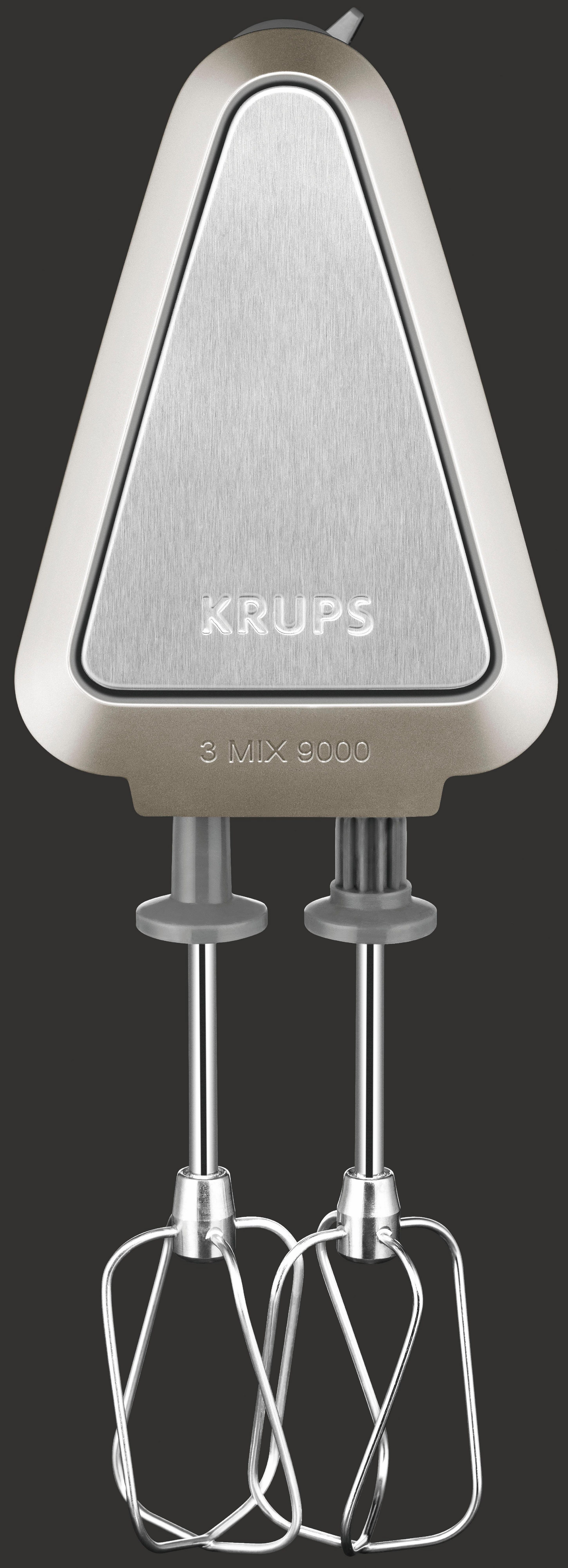 Krups Handmixer Deluxe W, Auswurftaste mit 3 GN9011, 500 Geschwindigkeiten 9000 stufenlose langsamem Mix Start+Turbo-&