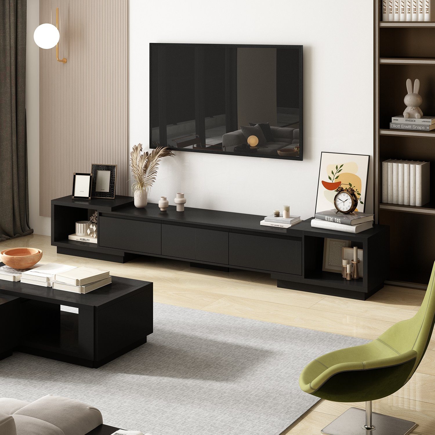 FUFU&GAGA Lowboard TV Schrank mit 3 günstig online kaufen