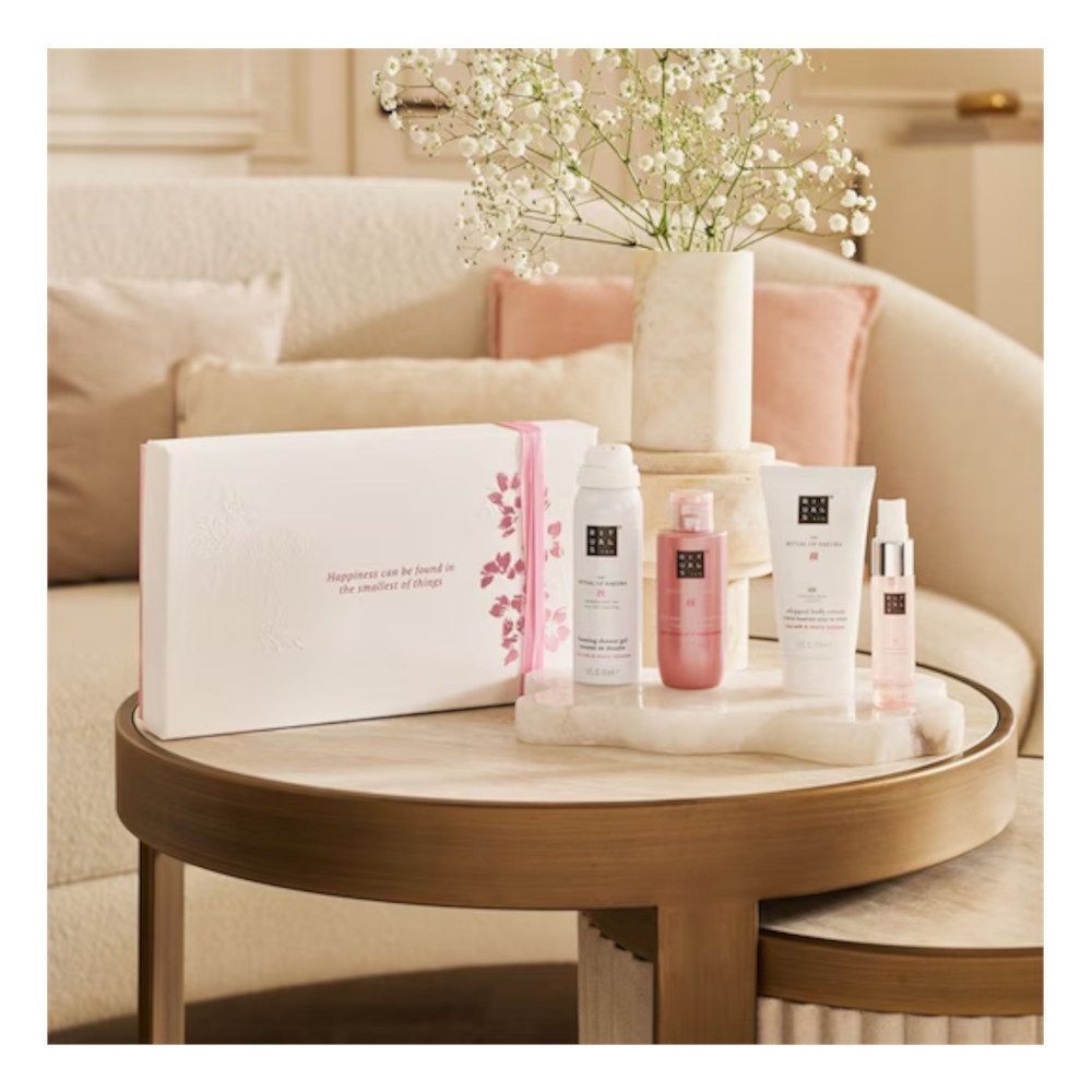 Rituals Pflege-Geschenkset S von Ritual of Sakura 4-tlg: Lotion Mousse, Kerze, Creme, Duschgel