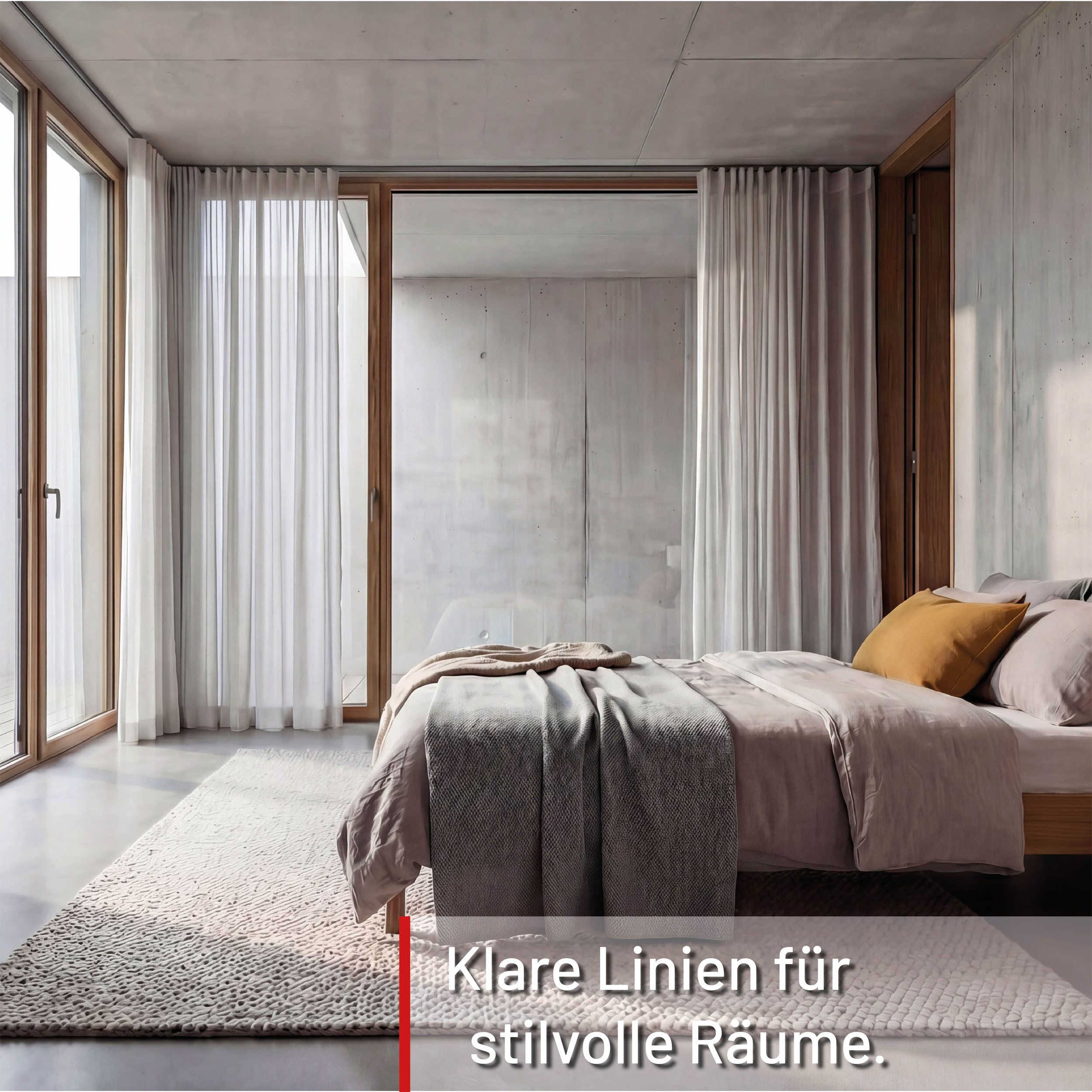Deco-Raum Gardinenschiene Innenlauf Square eckig flach, 1-läufig, kürzbar, Wunschmaßlänge, Bohren, Deckenbefestigung, Aluminium, Flächenvorhang Schiene Innenlaufstange für Vorhänge mit Spannriegel