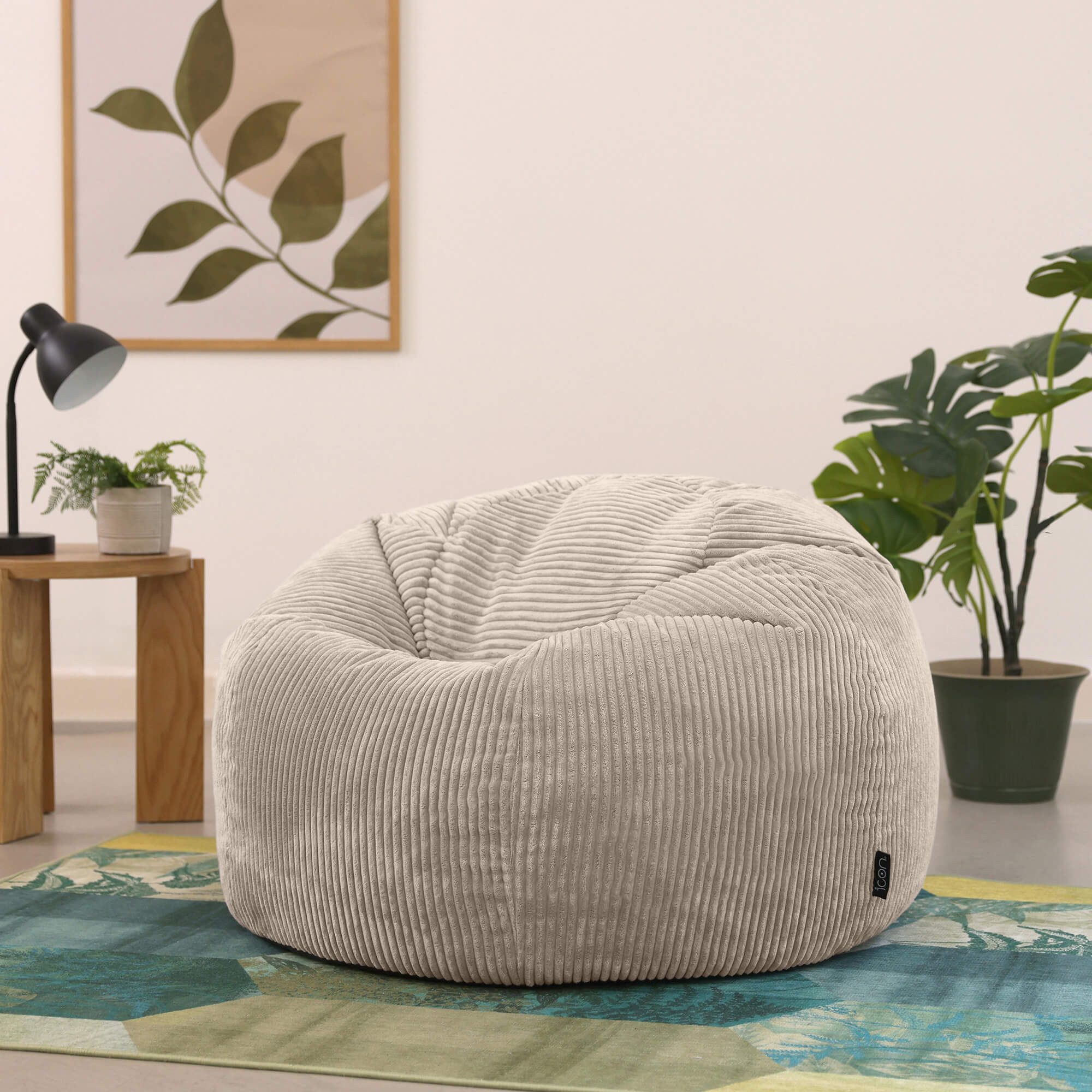 icon Sitzsack Erwachsene 2er Set Klassischer Sitzsack aus Cord „Kingston“, 85x50cm, Made in Germany, für Erwachsene & Kinder, mit Füllung – Bild 3 von 5