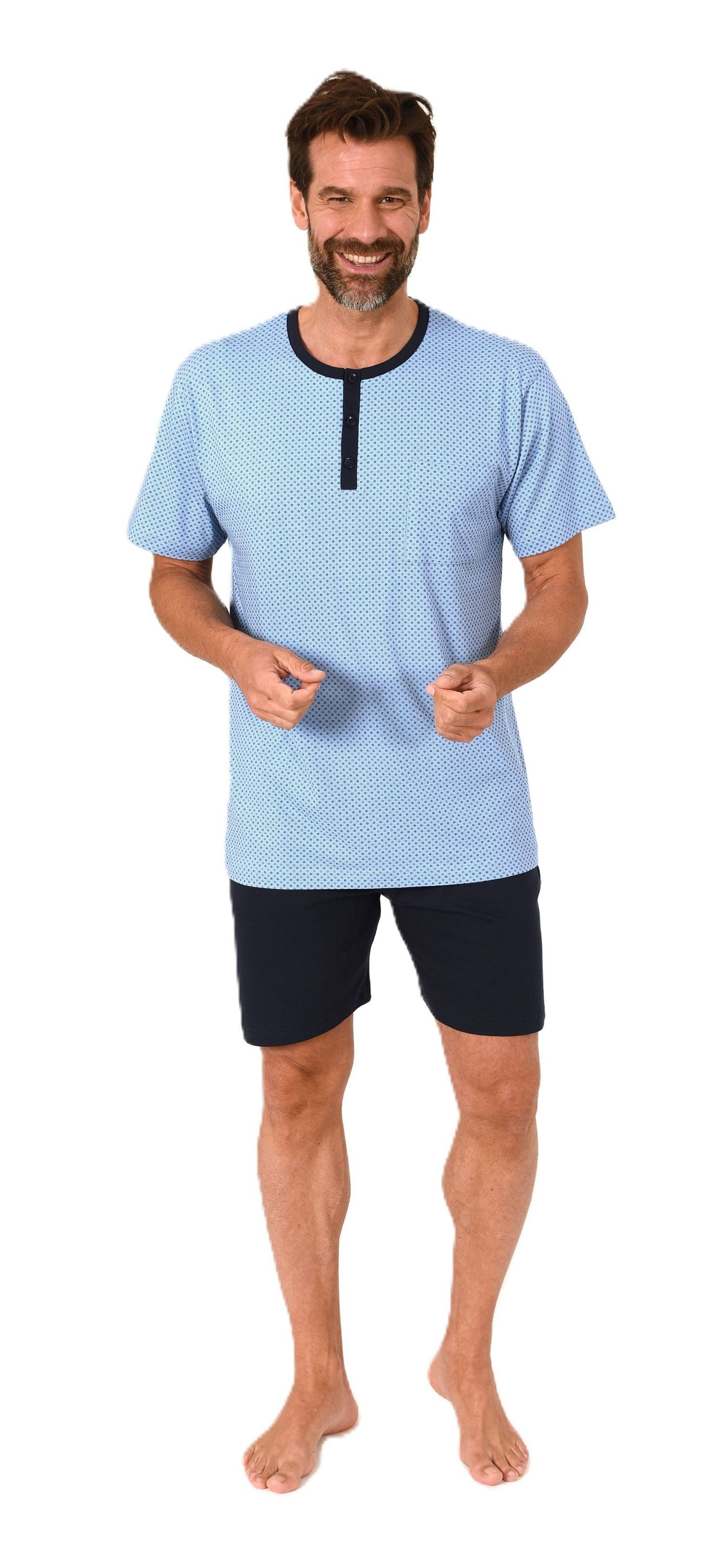Normann Pyjama Normann Herren Schlafanzug kurzarm günstig online kaufen
