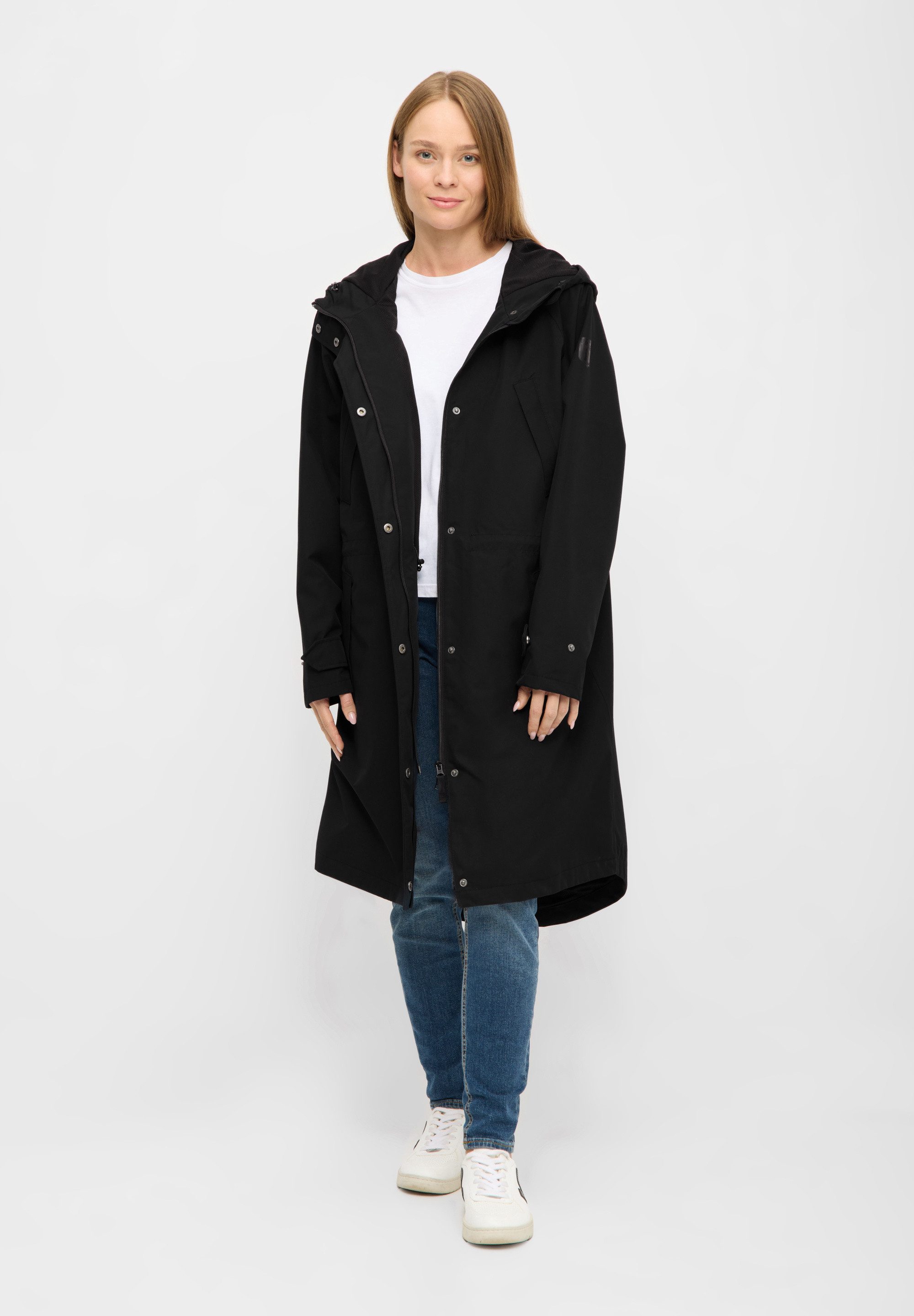 Derbe Regenmantel Deutby Parka, wasserdicht, mit Kapuze, funktional
