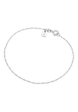 Kuzzoi Silberarmband Basic Gliederkette Gedreht 925 Silber