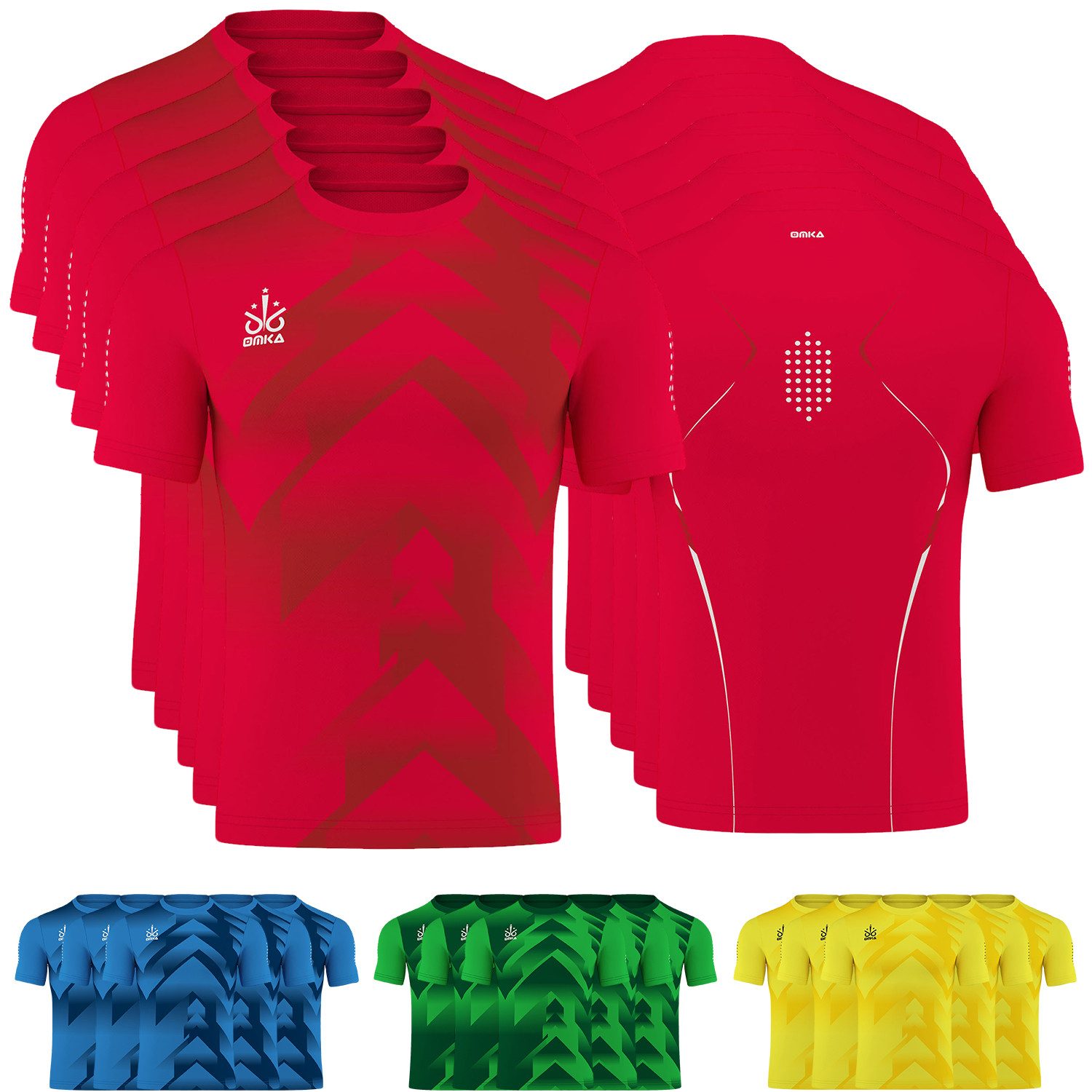 OMKA Fußballtrikot OK7212 5er Pack (Spar-Set, 5er-Pack) OMKA 5er Trikot Teamsport Teamwear Fantrikot Shirt Jersey