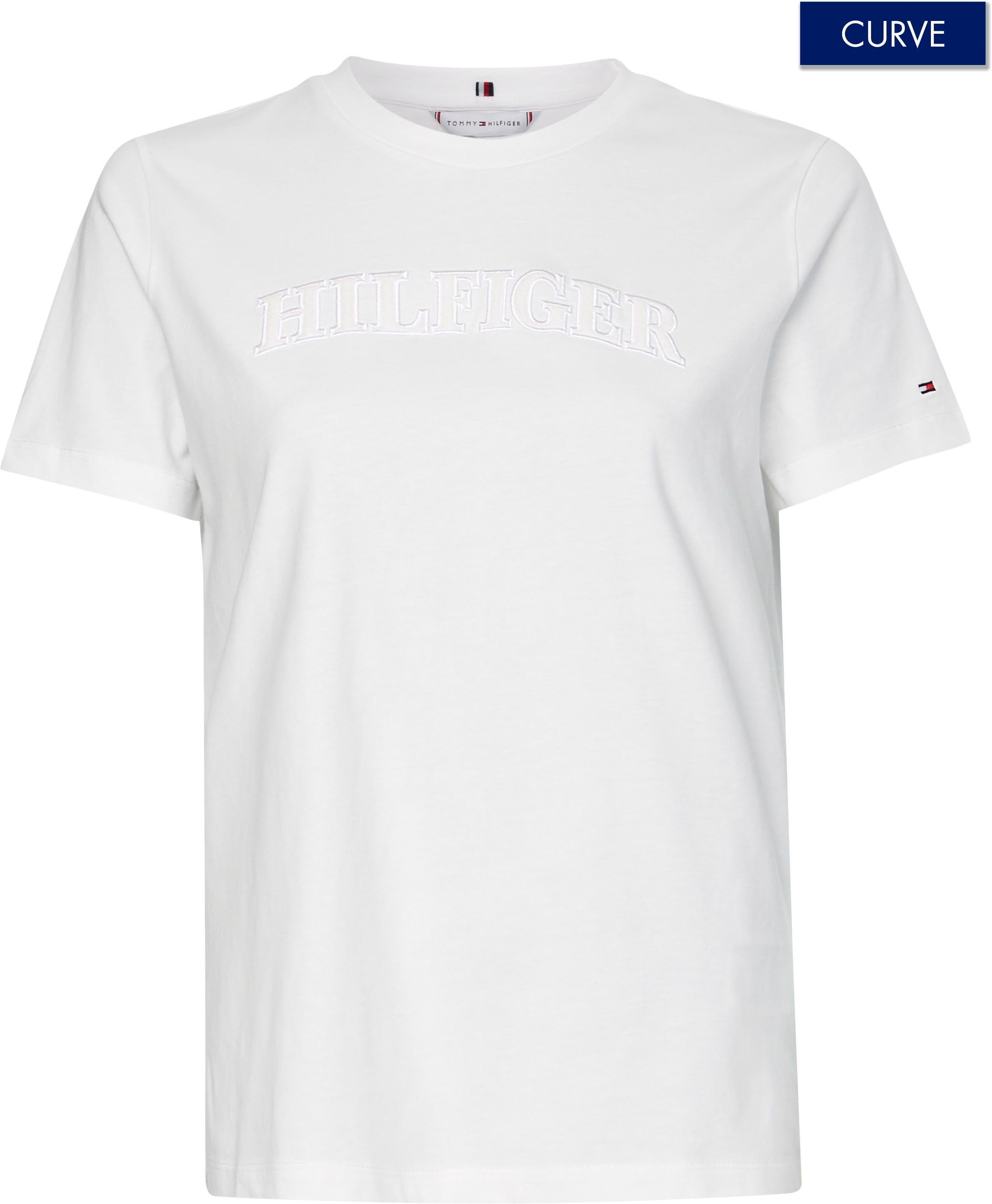 Tommy Hilfiger Curve T-Shirt CRV REG TONAL VARSITY C-NK SS PLUS SIZE CURVE,mit  Tommy Hilfger Markenlabel | Poloshirts
