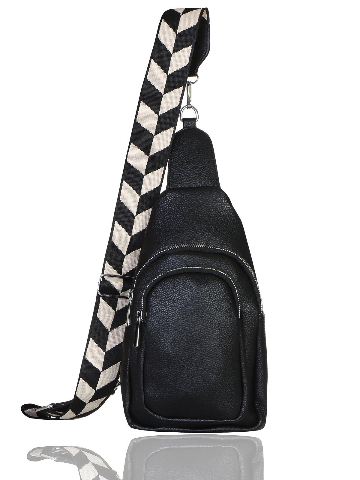 simaranda Cityrucksack Bodybag Damen 26 Schwarz günstig online kaufen