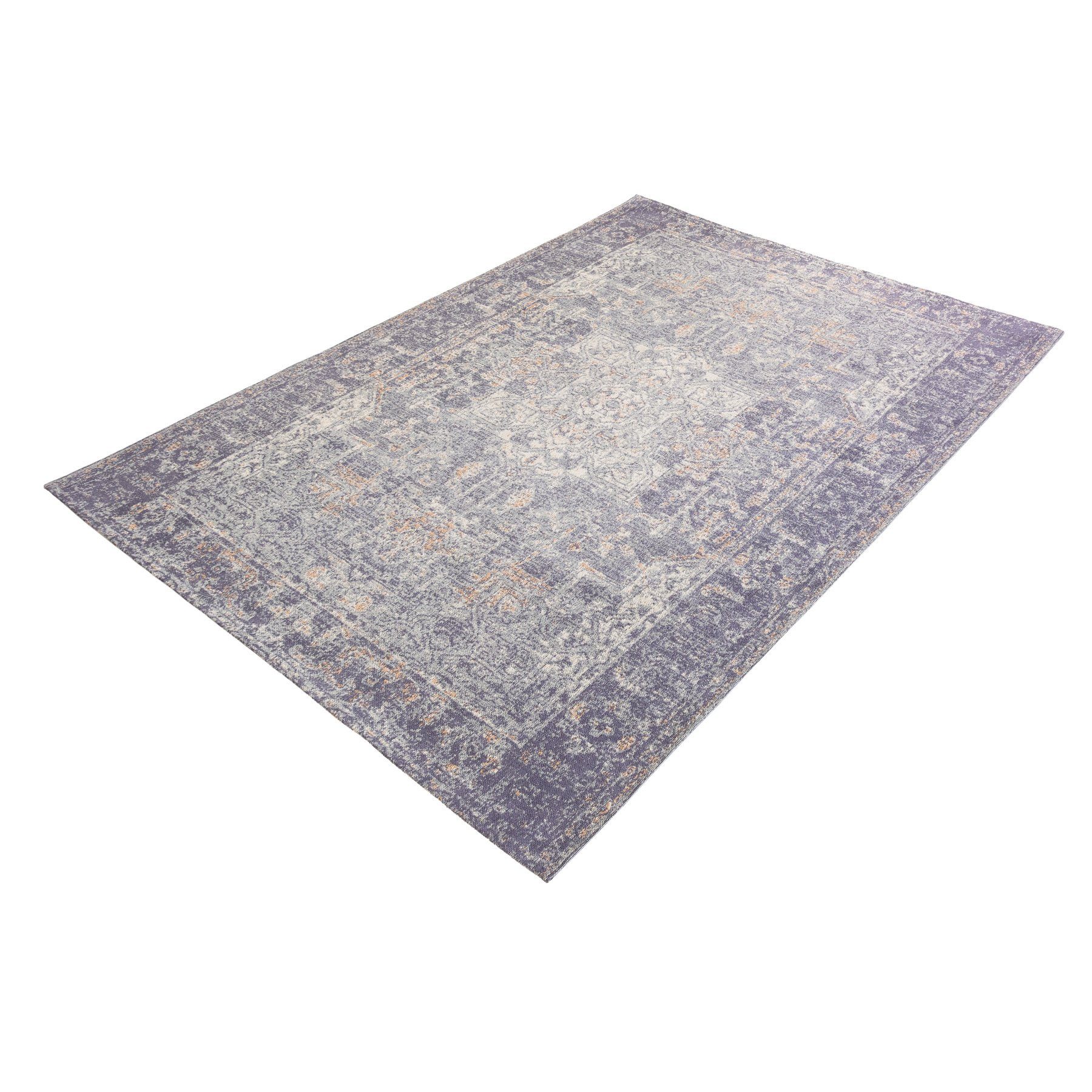 Teppich OLD rechteckig, Vintage · · riess-ambiente, mm, 230x160cm Wohnzimmer MARRAKESCH 5 Höhe: Baumwolle Orientalisch blau, ·