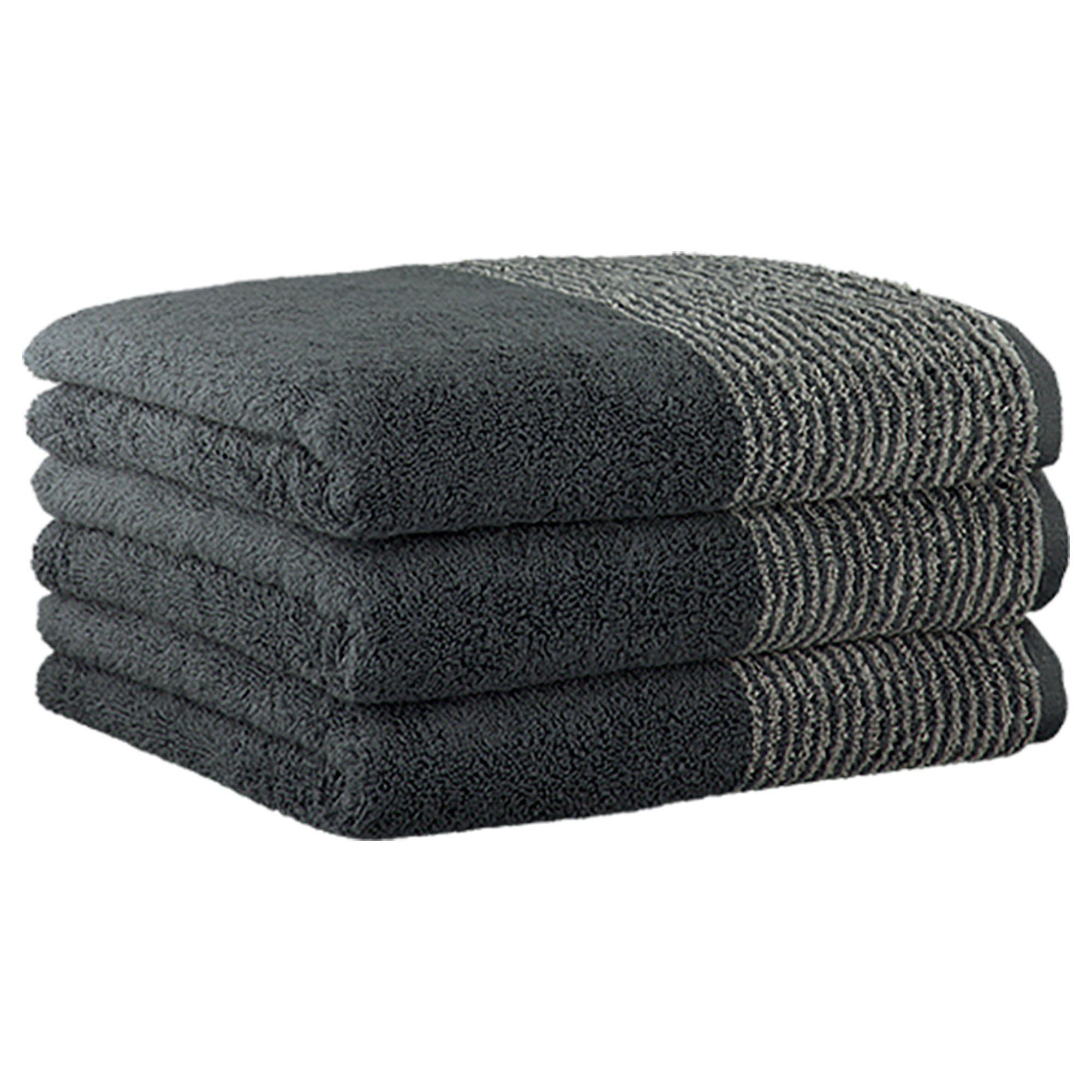 Cawö Gästehandtücher Unisex Gästetuch 3er Pack Baumwolle, Frottier (Packung günstig online kaufen