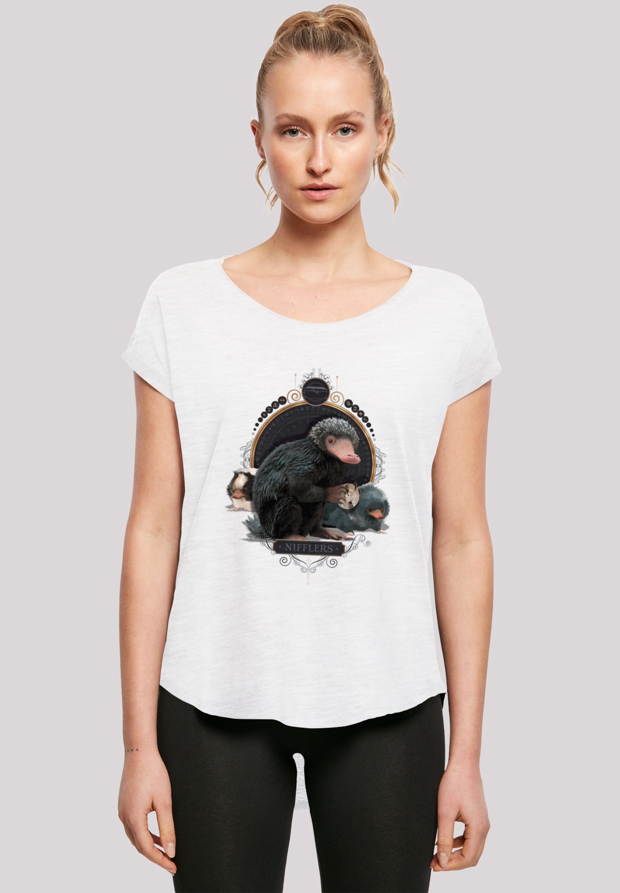 F4NT4STIC T-Shirt Phantastische Tierwesen Baby Nifflers Damen,Premium Merch, Lang,Longshirt,Bedruckt, Sehr weicher Baumwollstoff mit hohem Tragekomfort