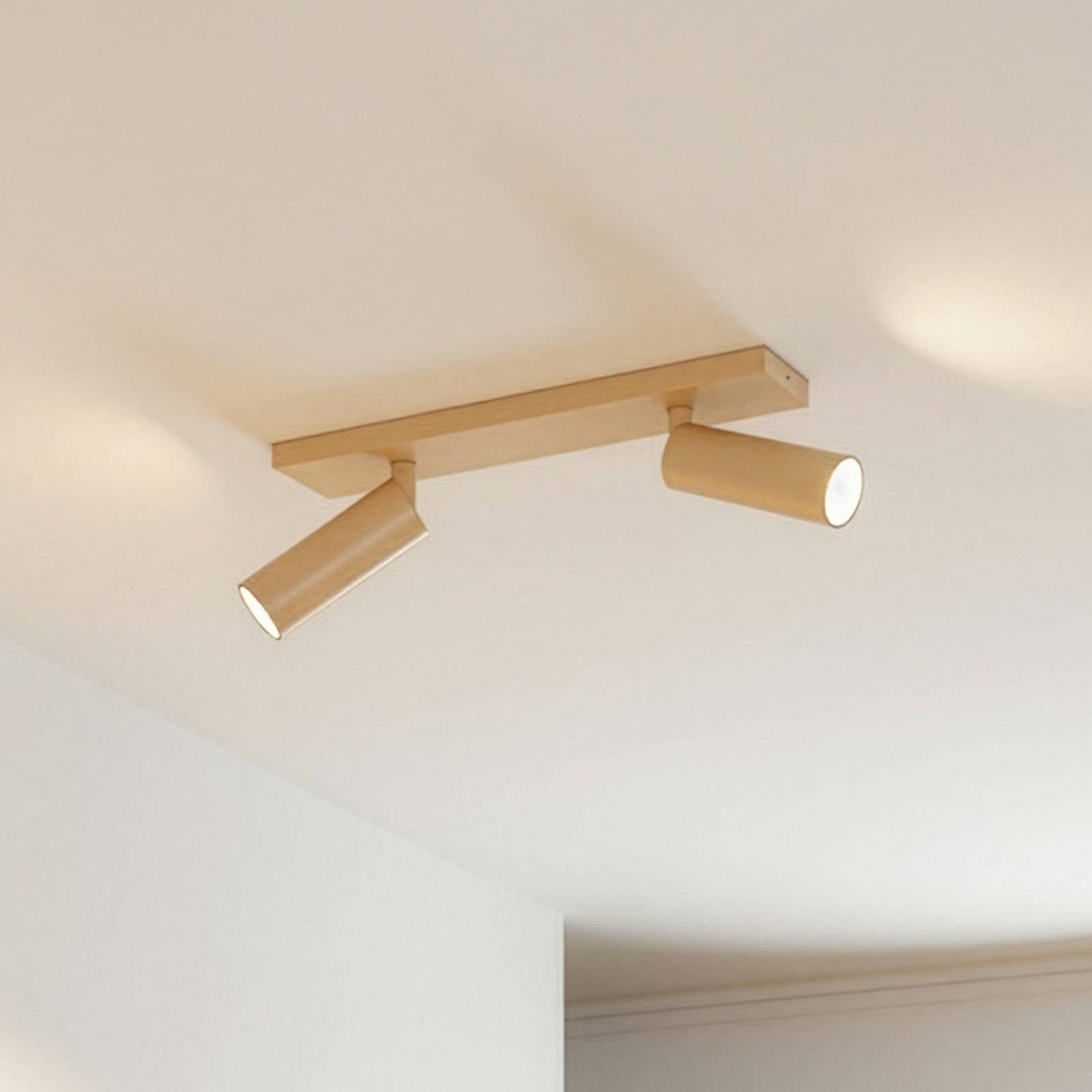 Arcchio Deckenstrahler Brinja Slim, Metall, Braun IP20, 2 x 5 W LED (GU10 MR11)