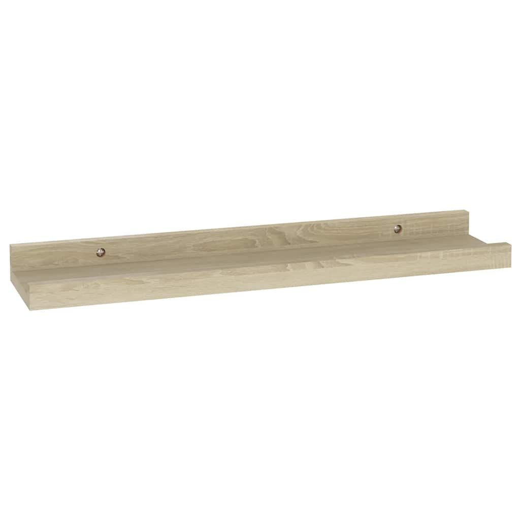 furnicato Wandregal 40 x 9 x 3 cm Sonoma-Eiche, 2-tlg., Stabile Wandablage mit hoher Tragkraft für dein Wohnzimmer – Bild 4 von 5