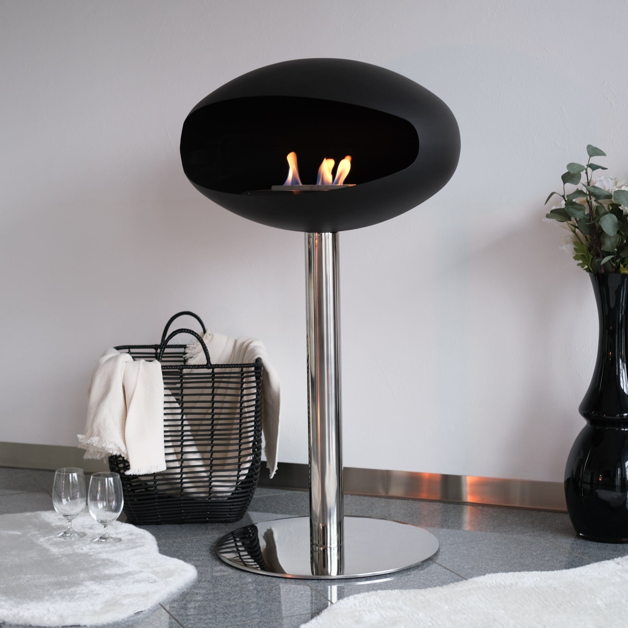 Stahlkunst Echtfeuer-Dekokamin Designer Ethanol Kamin "St. günstig online kaufen