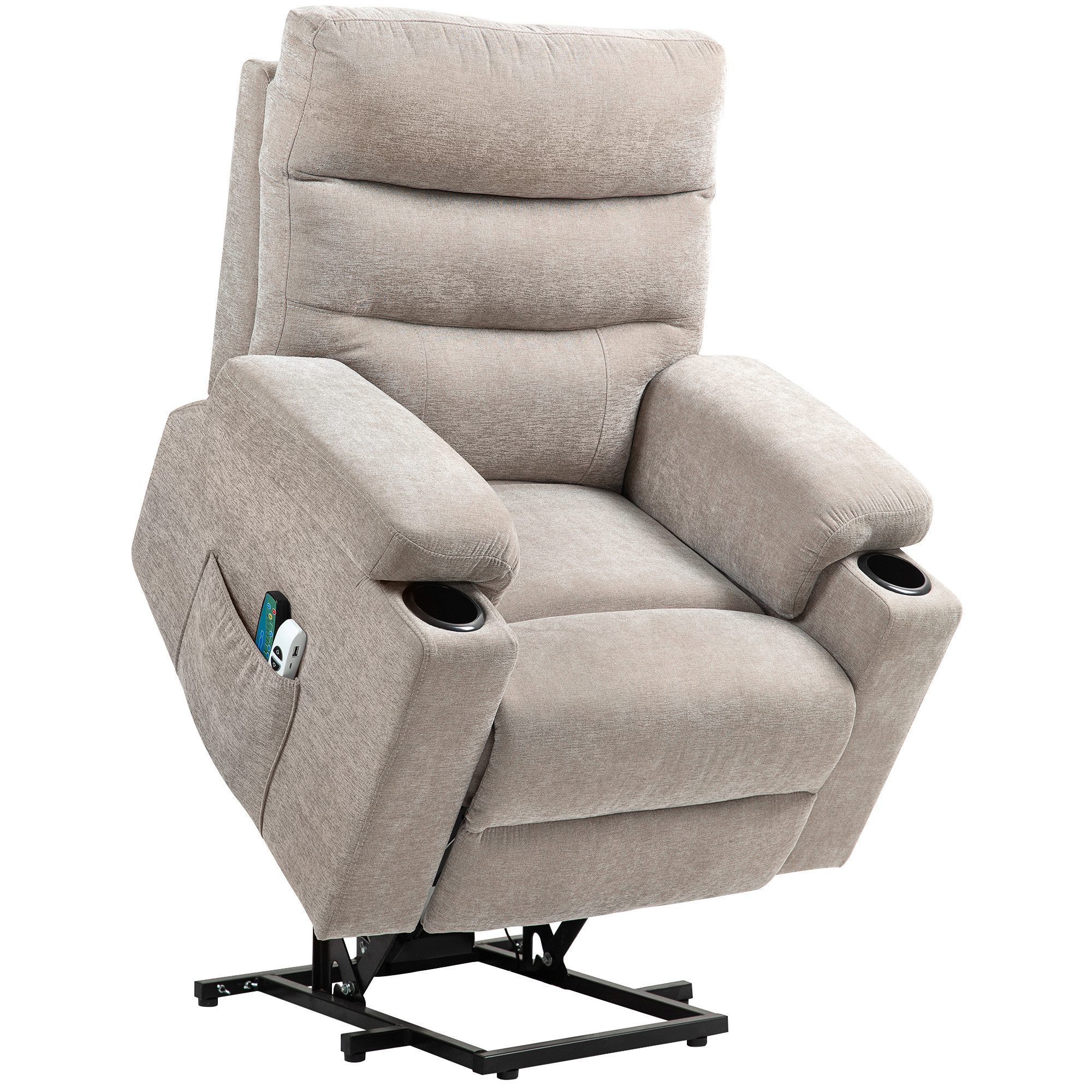HOMCOM Massagesessel Aufstehsessel mit 8 Vibrationsmassagepunkte günstig online kaufen