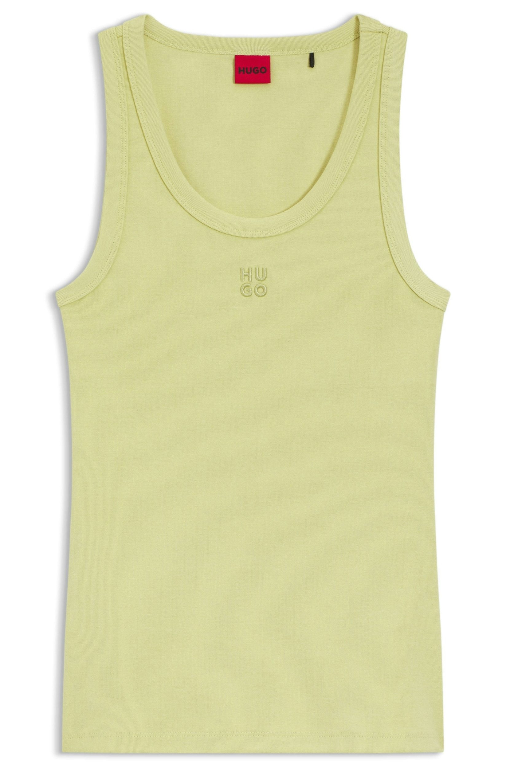 HUGO Blusentop Tanktop mit Logoprint - Slim Fit