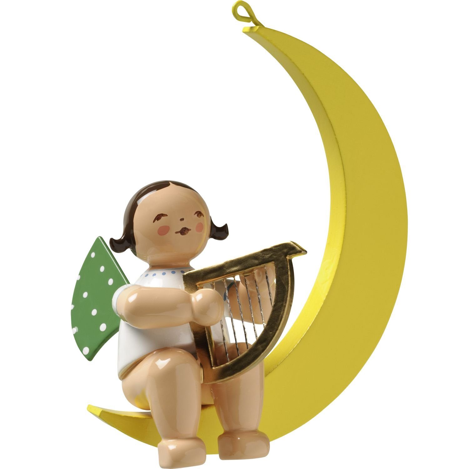 Engel mit im Wendt & Weihnachtsfigur Mond Harfe Kühn 650/70/14B