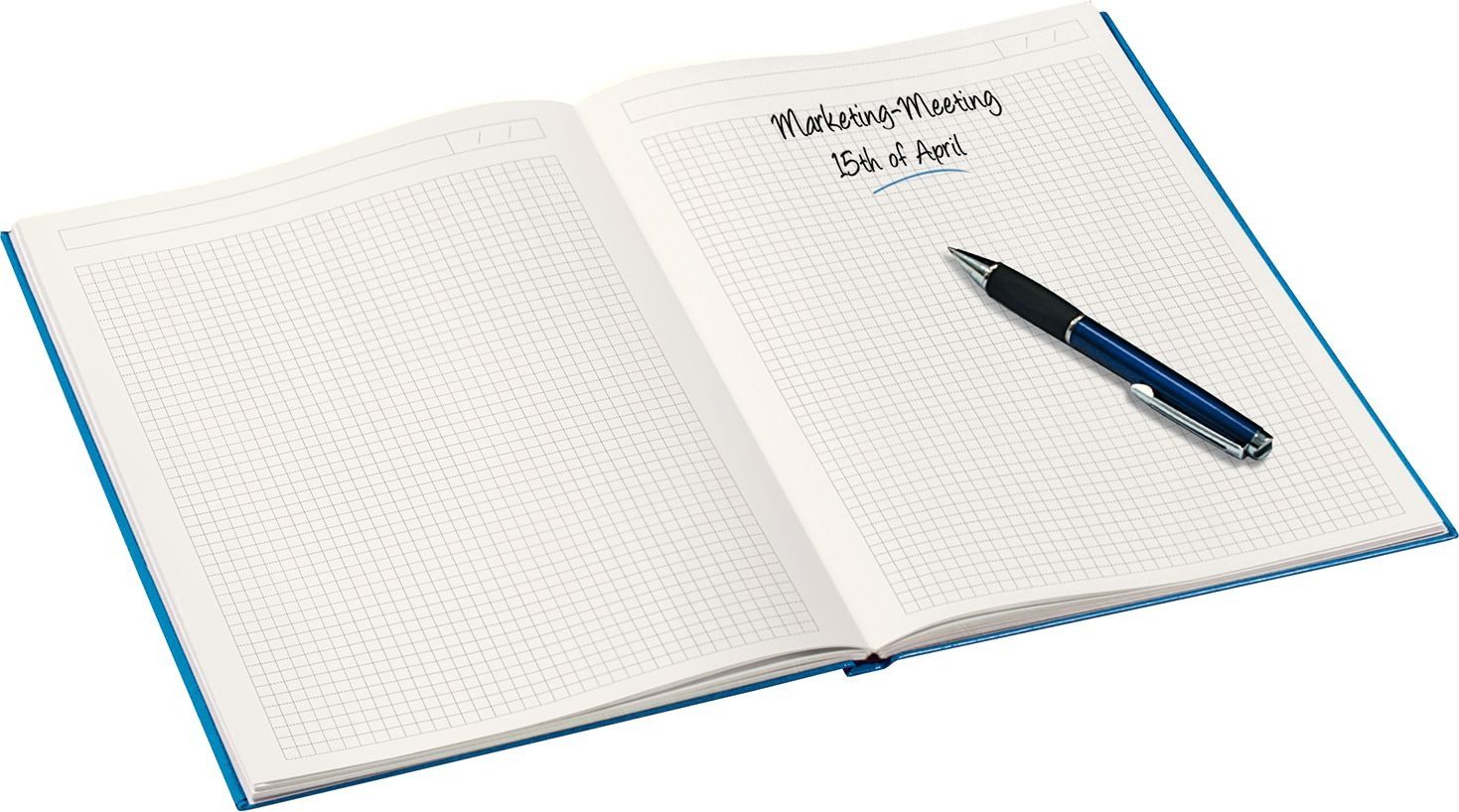 LEITZ Notizbuch Notizbuch Wow A5 80 Blatt 90g/qm kariert blau metallic