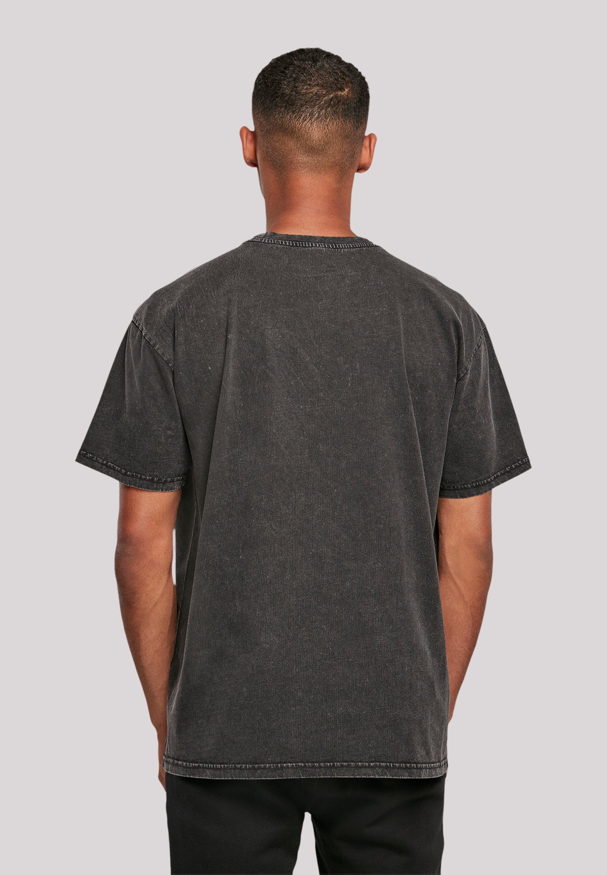 F4NT4STIC Ahoi Outlines Anker T-Shirt schwarz Print