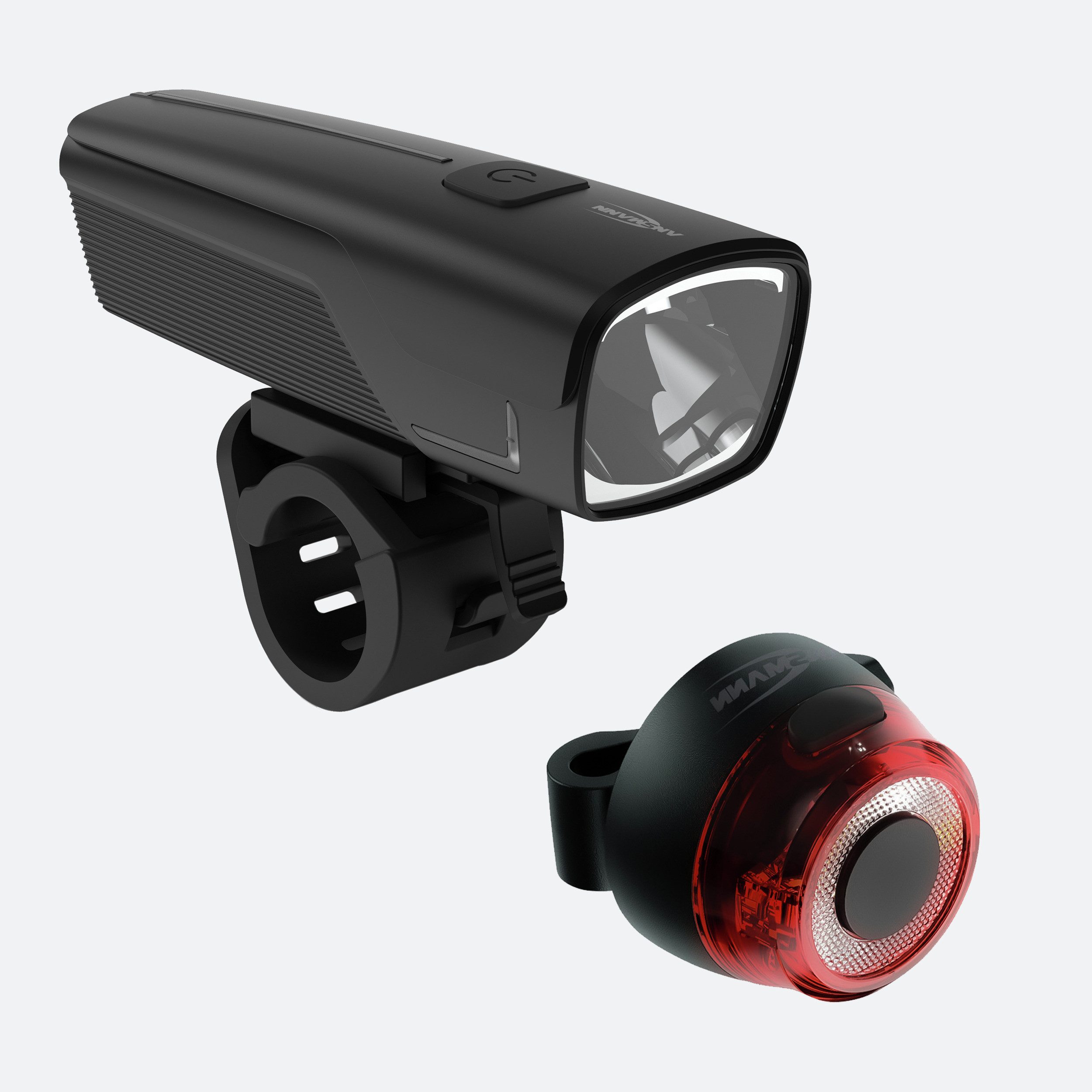 ANSMANN AG Fahrradbeleuchtung Fahrradlicht-Set StVZO zugelassen 5 Watt OSRAM LED inklusive Rücklicht