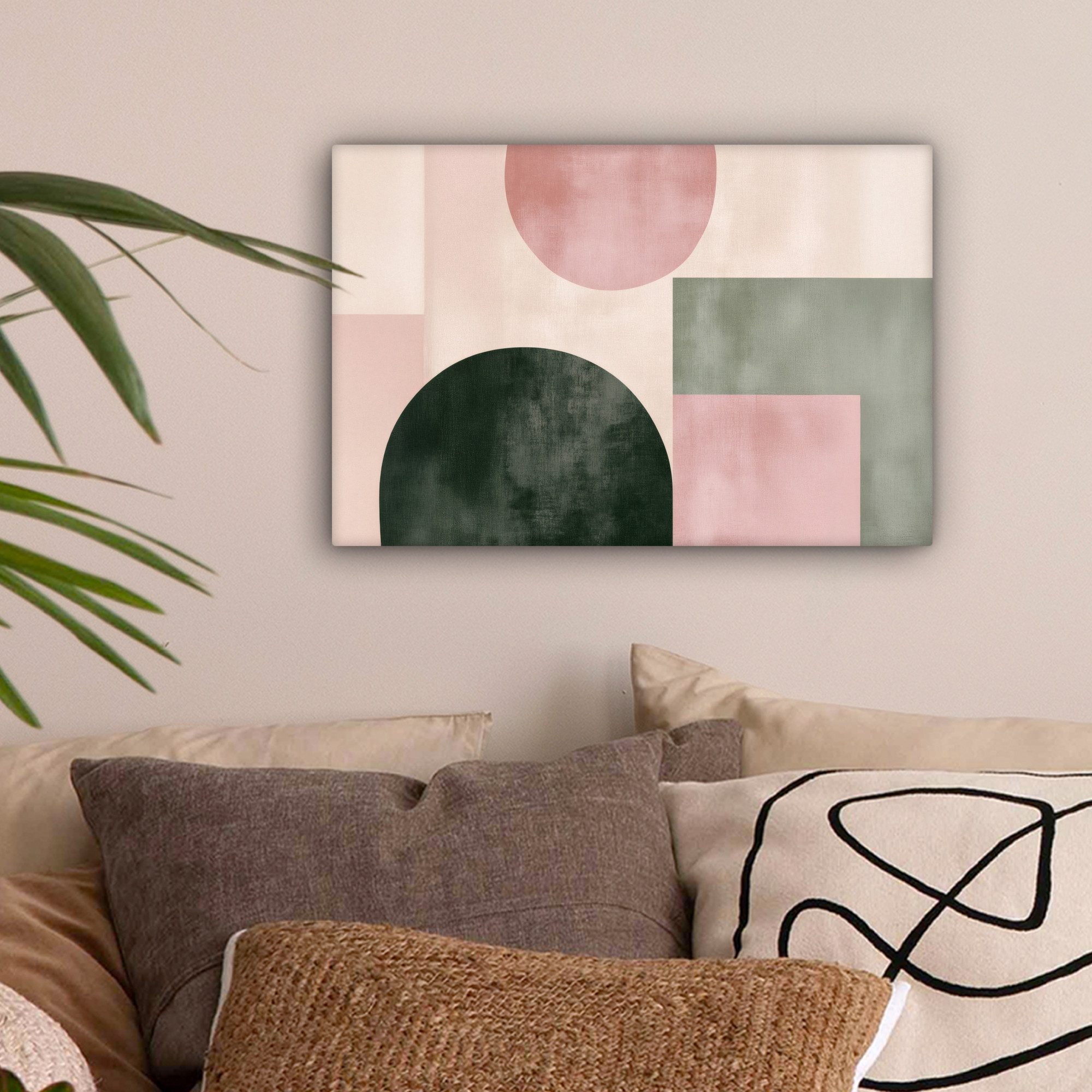 OneMillionCanvasses® Leinwandbild Formen - Abstrakt - Kreis - Schwarz, Foto günstig online kaufen