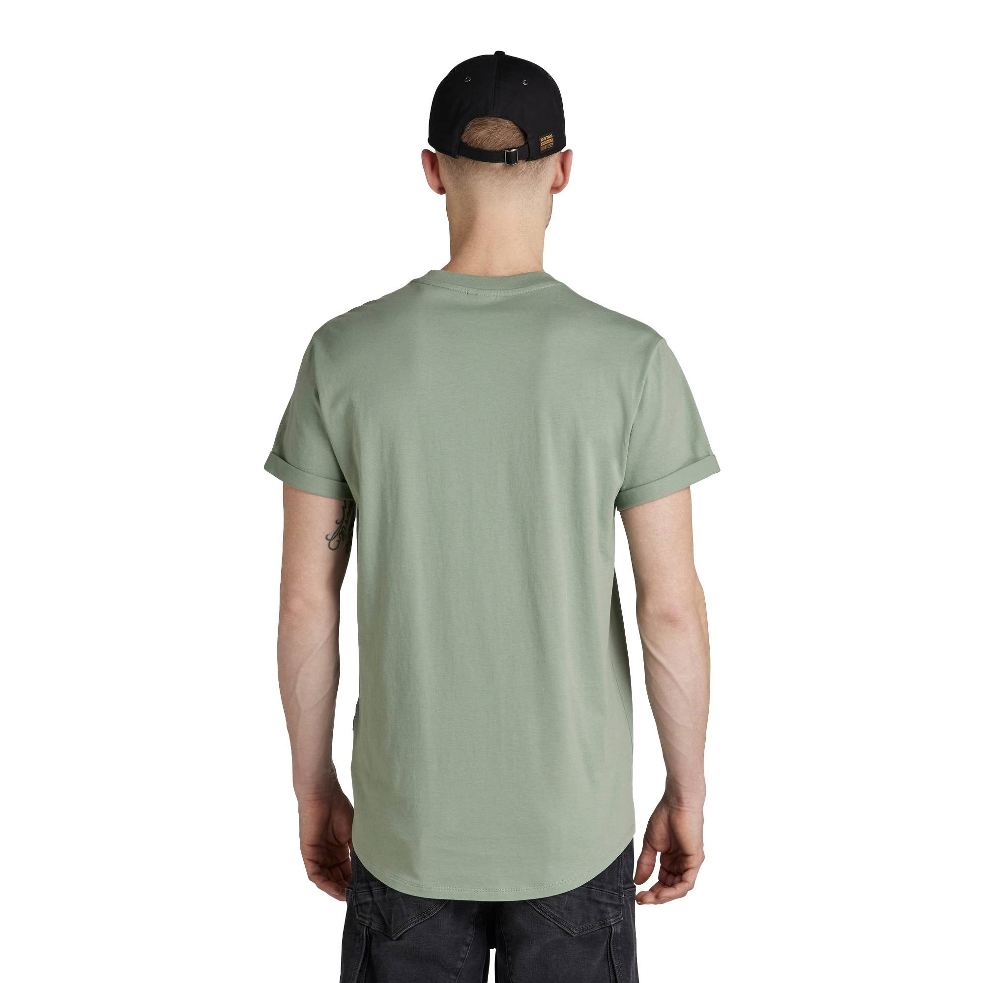 G-Star RAW T-Shirt Herren T-Shirt Cotton Rundhals, - Lash, Mintgrün Organic