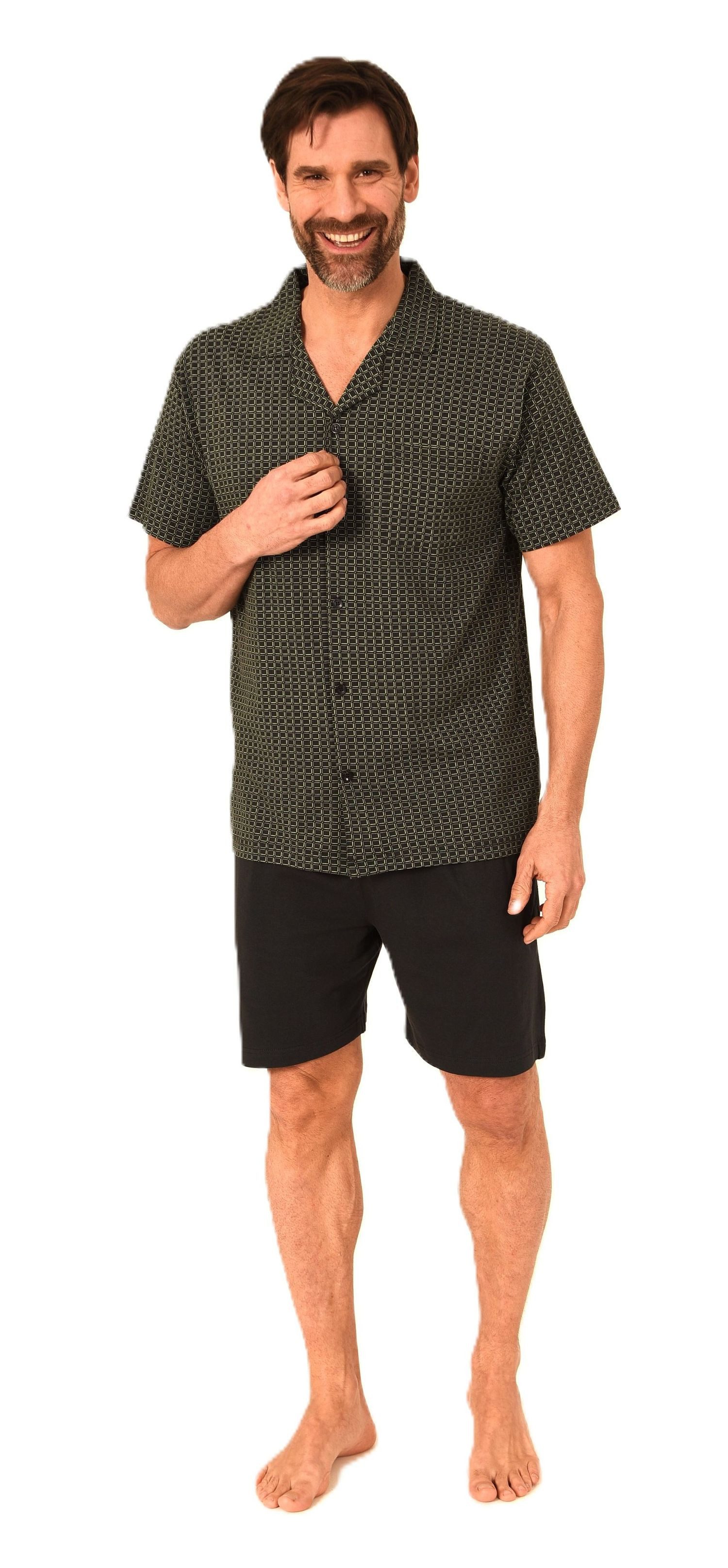 Normann Pyjama Herren kurzarm Schlafanzug Shorty günstig online kaufen