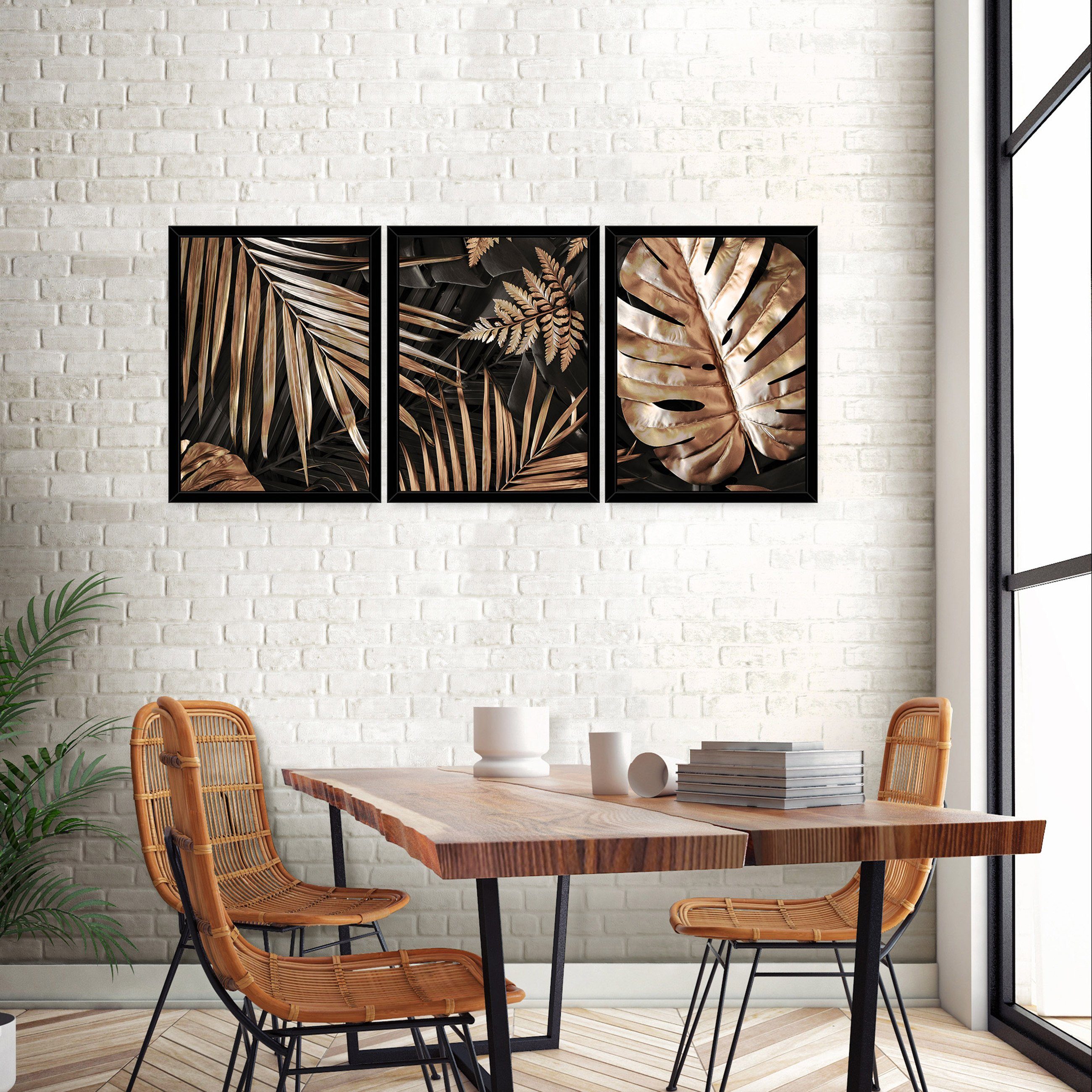 Wallarena Poster Set Mit Rahmen 3 Teilig Kunstdruck 3er Bilder Wandbilder W günstig online kaufen