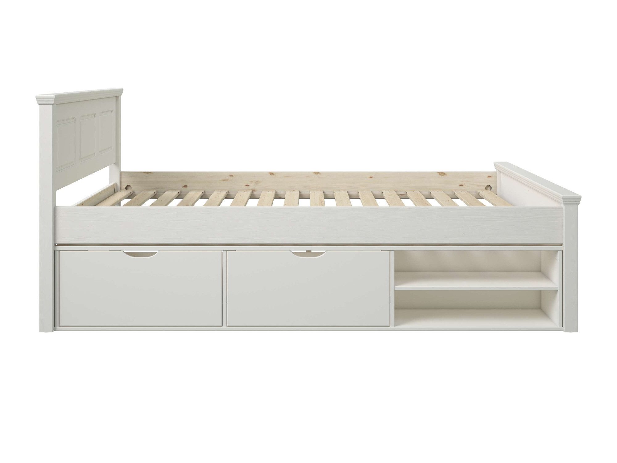OTTO home Svea storage bed (W/D/H: 150/211/93 cm), including slatted frame, bed drawer, FSC® certified
