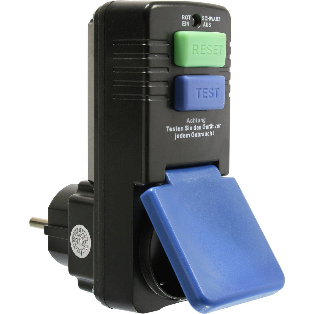 as - Schwabe Personenschutzstecker AS Schwabe 45230 Personenschutz-Zwischenstecker PRCD 230 V Schwarz IP