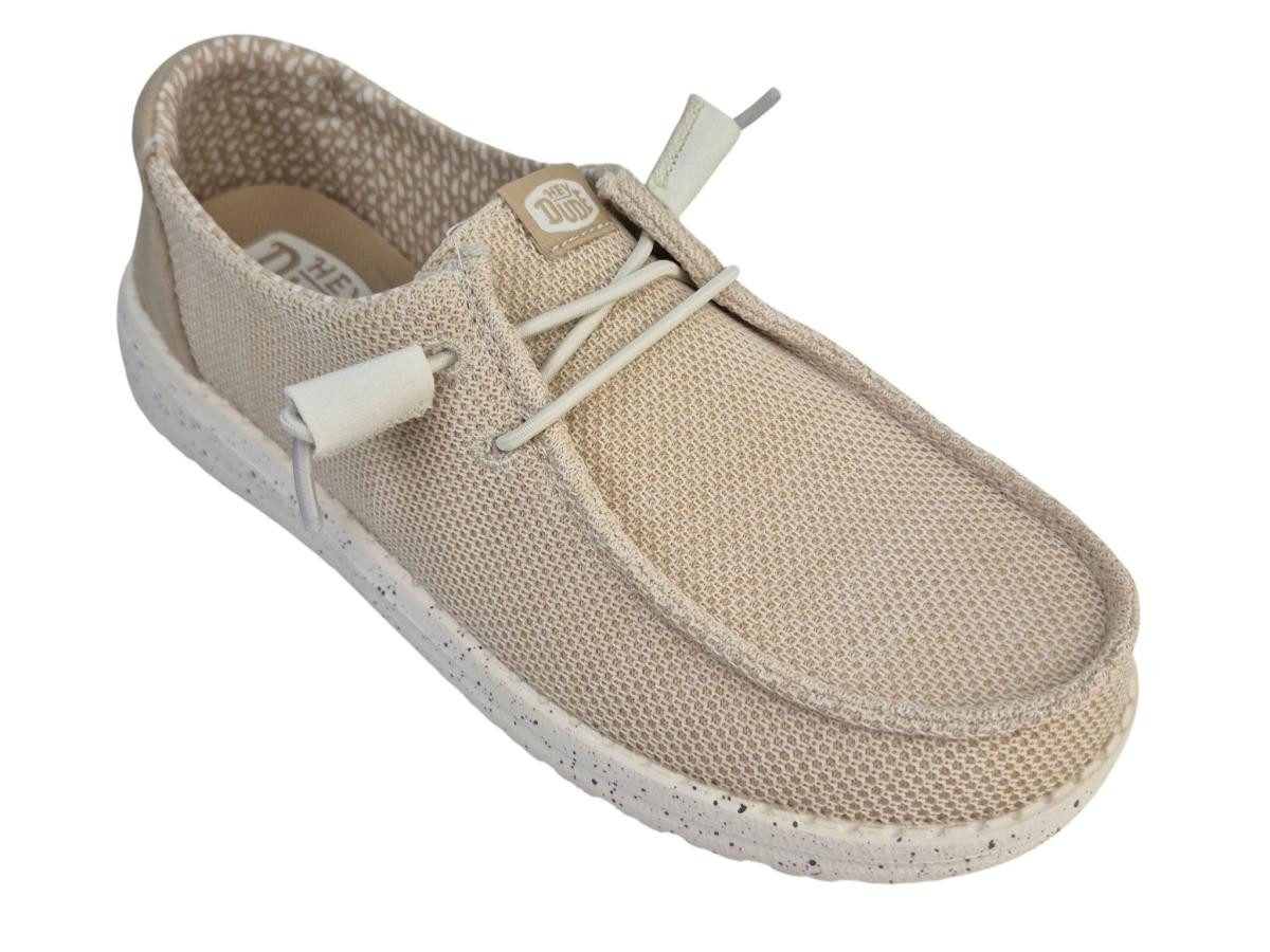 Hey Dude Wendy Stretch SOX cream Slipper