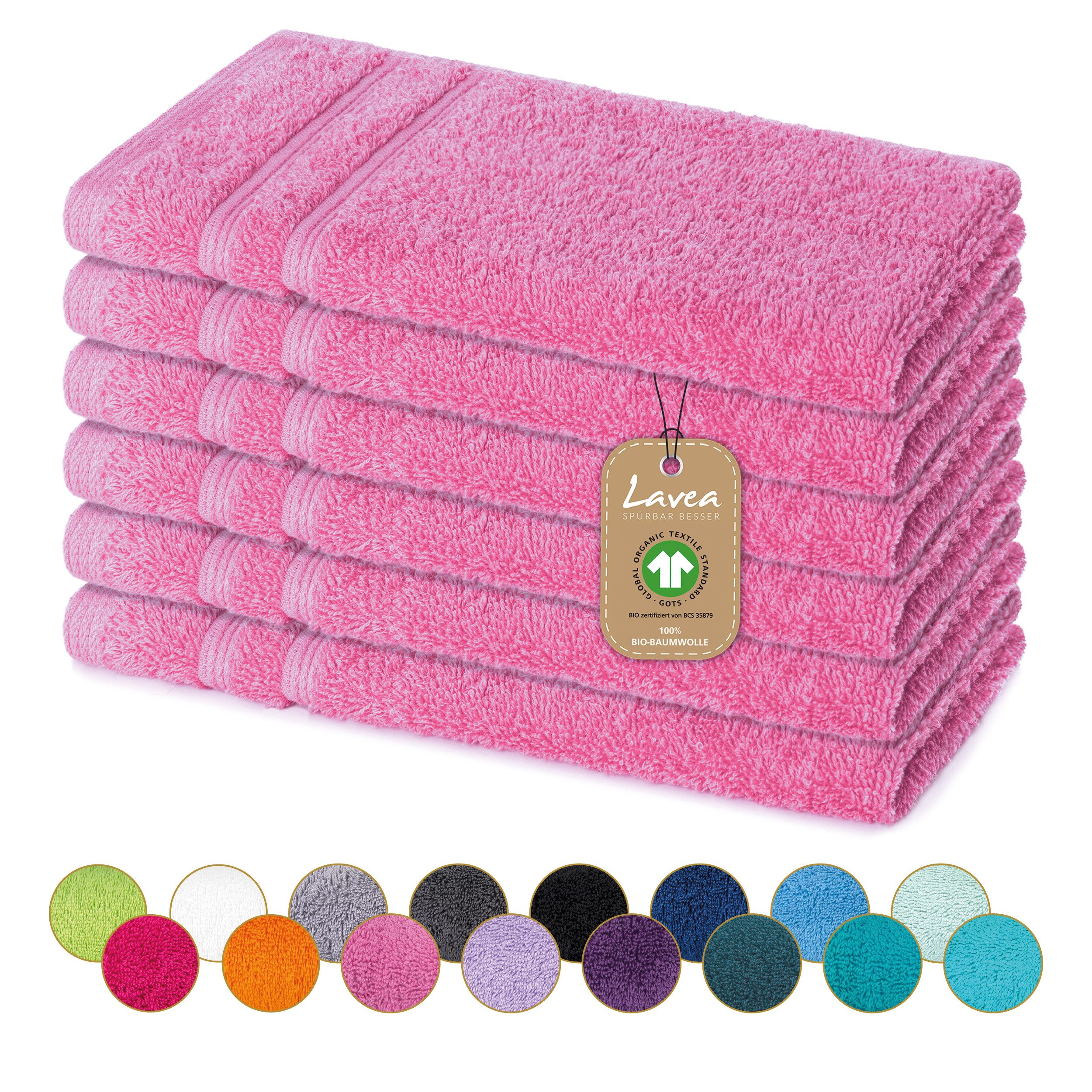 Lavea Gästehandtuch Bali Gästetücher 30x50 cm, Weiches Bio-Baumwollfrottee günstig online kaufen