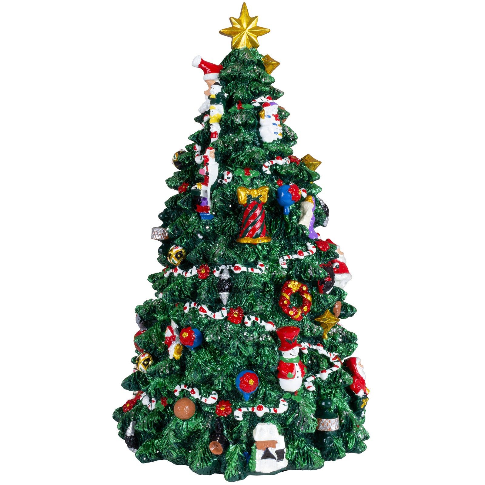 Christmas Paradise Spieluhr mechanisch aufziehbar 32 cm, (Weihnachtsdeko, Weihnachtsbaum, 1-tlg), spielt Musik, dreht sich, grün