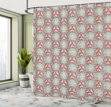 Abakuhaus Duschvorhang Moderner Digitaldruck mit 12 Haken auf Stoff Wasser Resistent Breite 175 cm, Höhe 180 cm, japanisch Orientalisches Blumen-Design