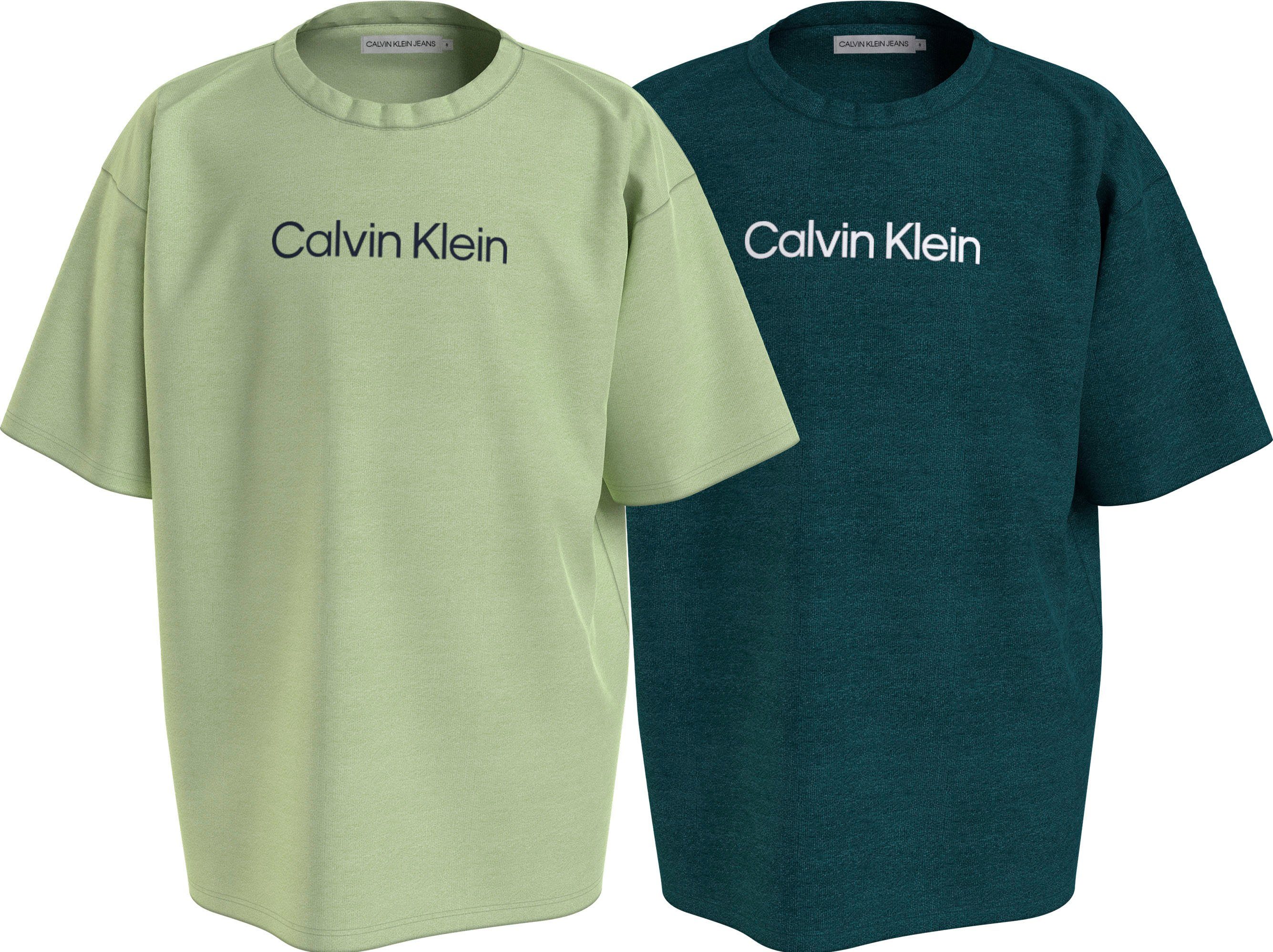 2er-Pack) Underwear klassischem Logoschriftzug Calvin 2PK Calvin T-Shirt Klein TEE mit Klein (Packung,