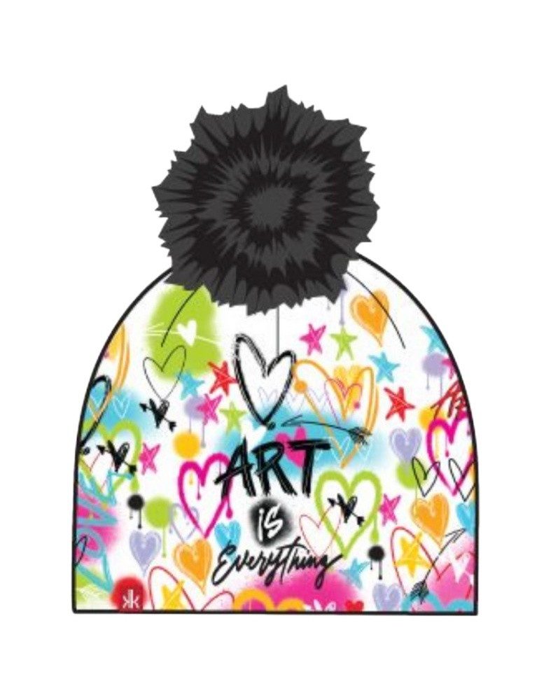 Krimson Klover Beanie Mütze (Pompon) Graffiti Girls - weiss/bunt Damen - 1 günstig online kaufen