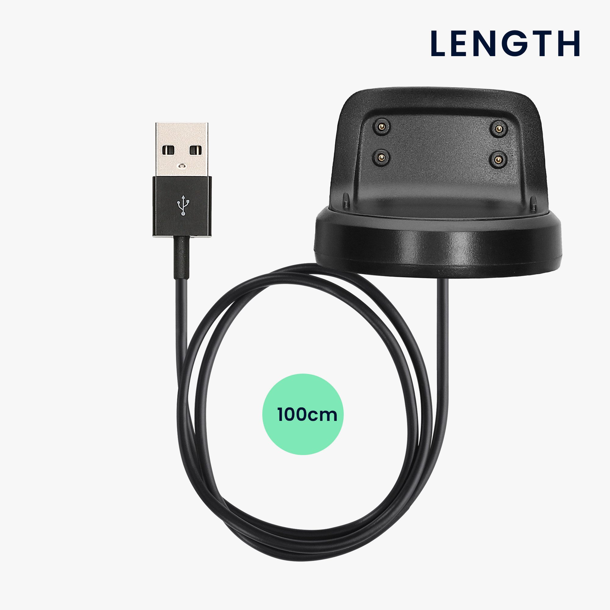 kwmobile Smartwatch Ladekabel für Samsung Gear Fit2 / Gear Fit 2 Pro Smartphone-Ladegerät (1-tlg., USB Ladekabel für Smartwatch Aufladekabel - Fitnesstracker Ersatzkabel)