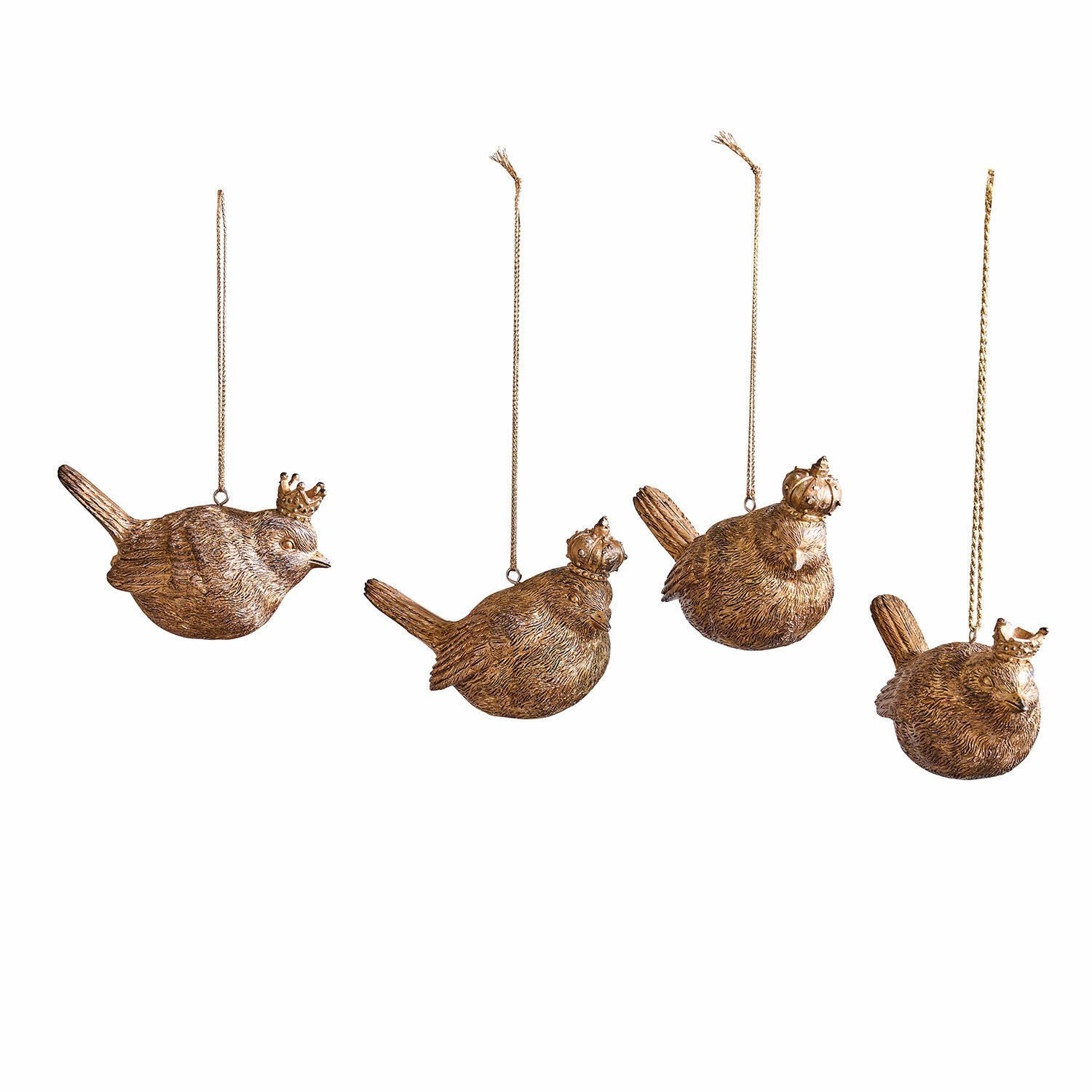 Mirabeau Weihnachtsfigur Anhänger 4er Set Dottica antikgold (4er Set, 4er Set)