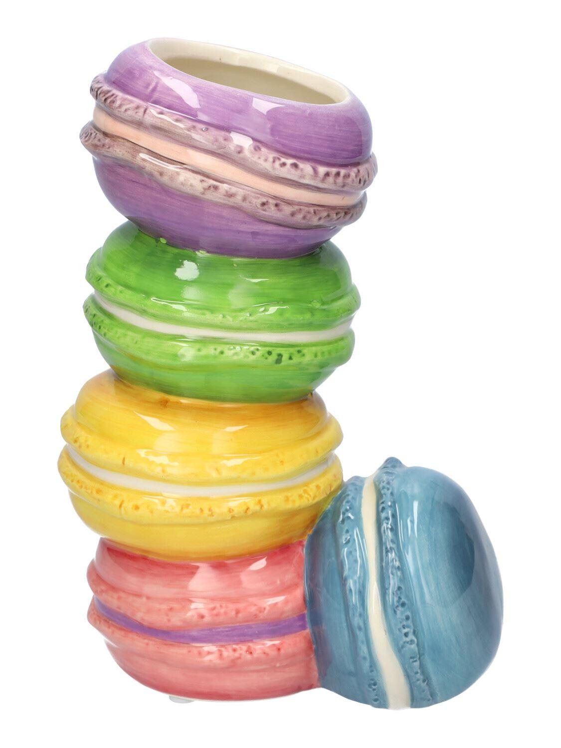 INNA-Glas Dekovase Blumenvase DOLLI, in Macaron Form, bunt, 12,5x8,5x18,7cm