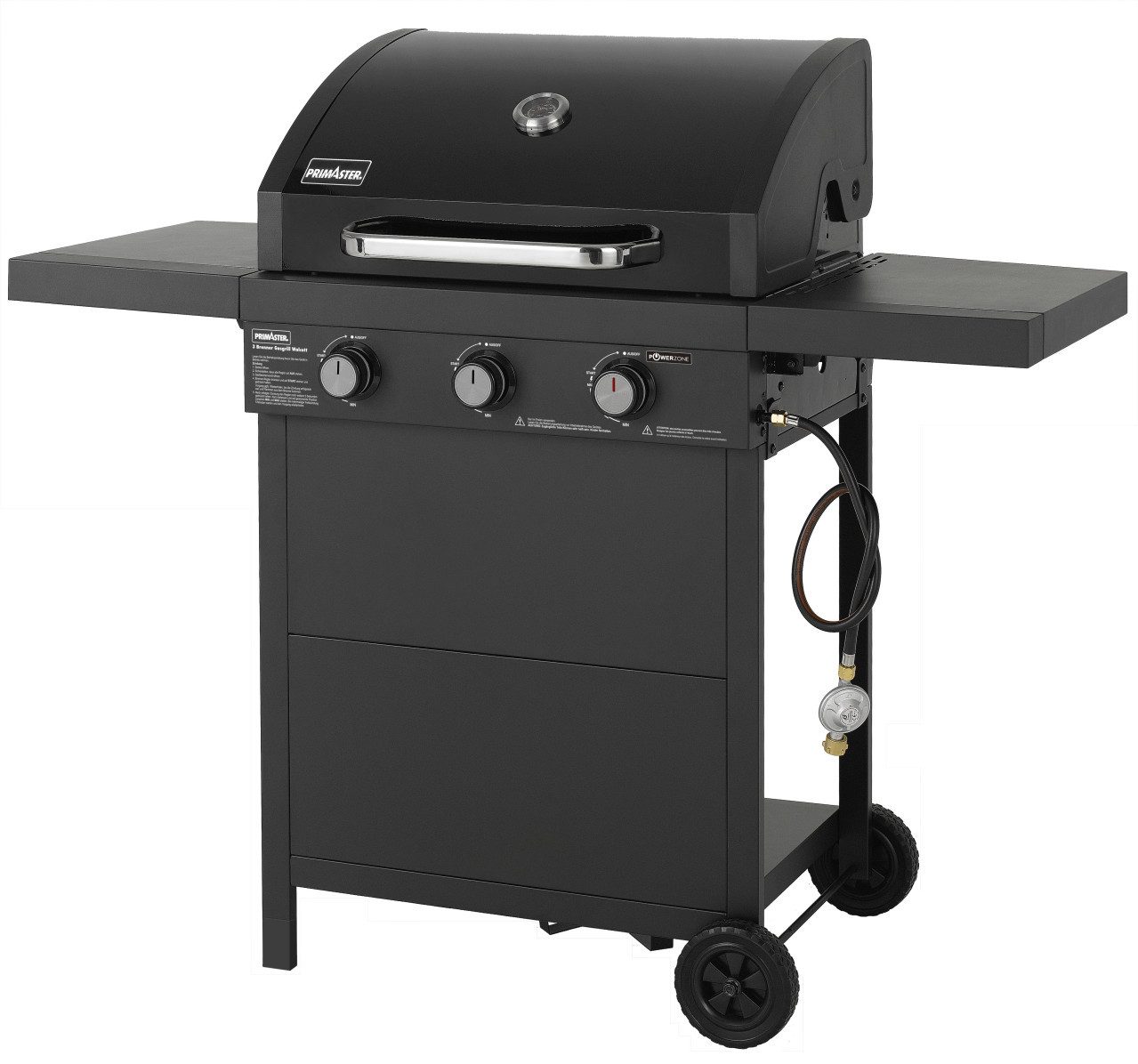 Primaster Gasgrill Primaster Gasgrill OPP Grillfläche: 65 x 43 cm, Deckelthermometer mit Rollen standfest